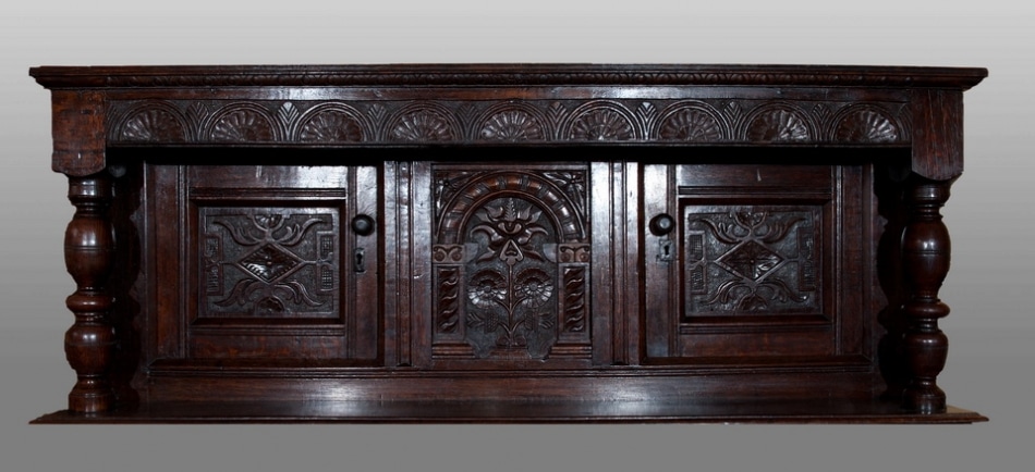 James I joined oak press cupboard