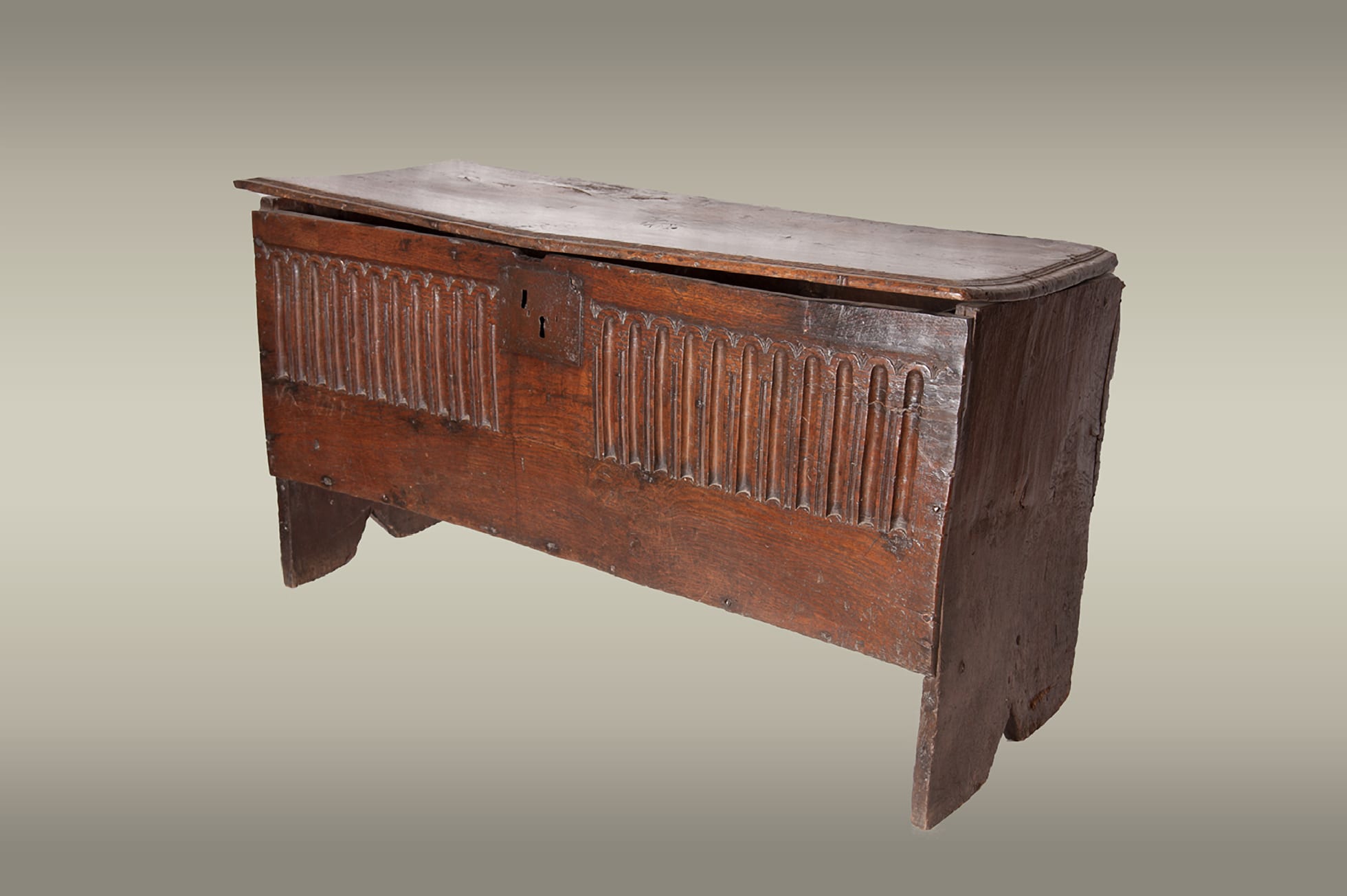 James I oak boarded chest