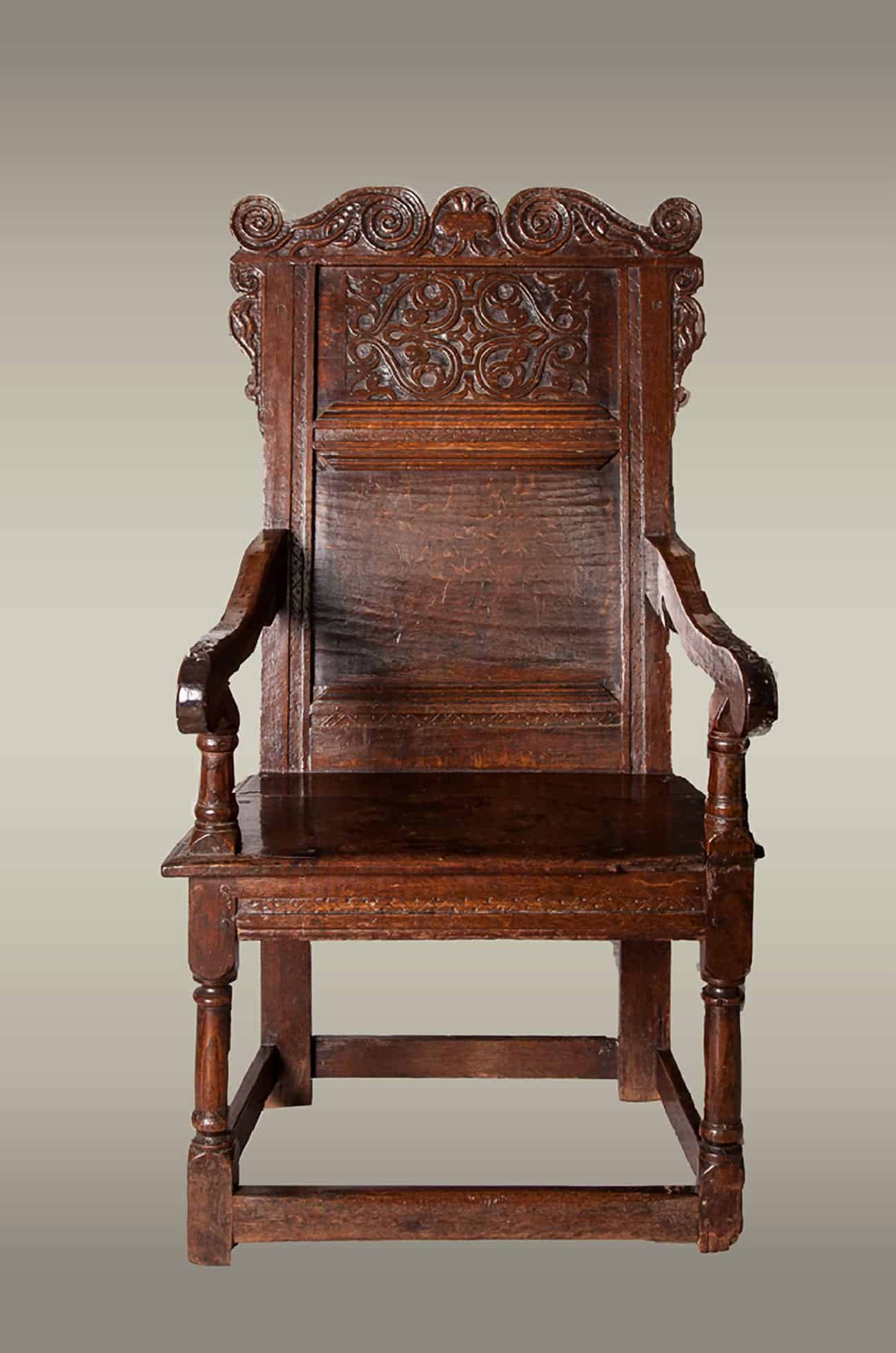 Charles II joined oak armchair