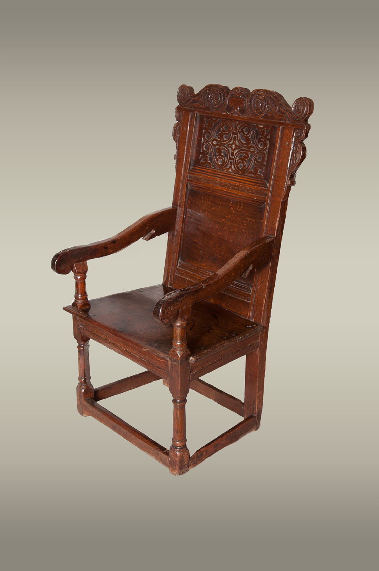 Charles II joined oak armchair