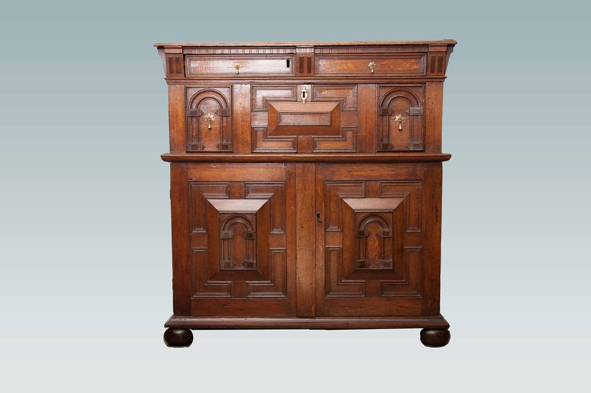 17th century enclosed chest of drawers