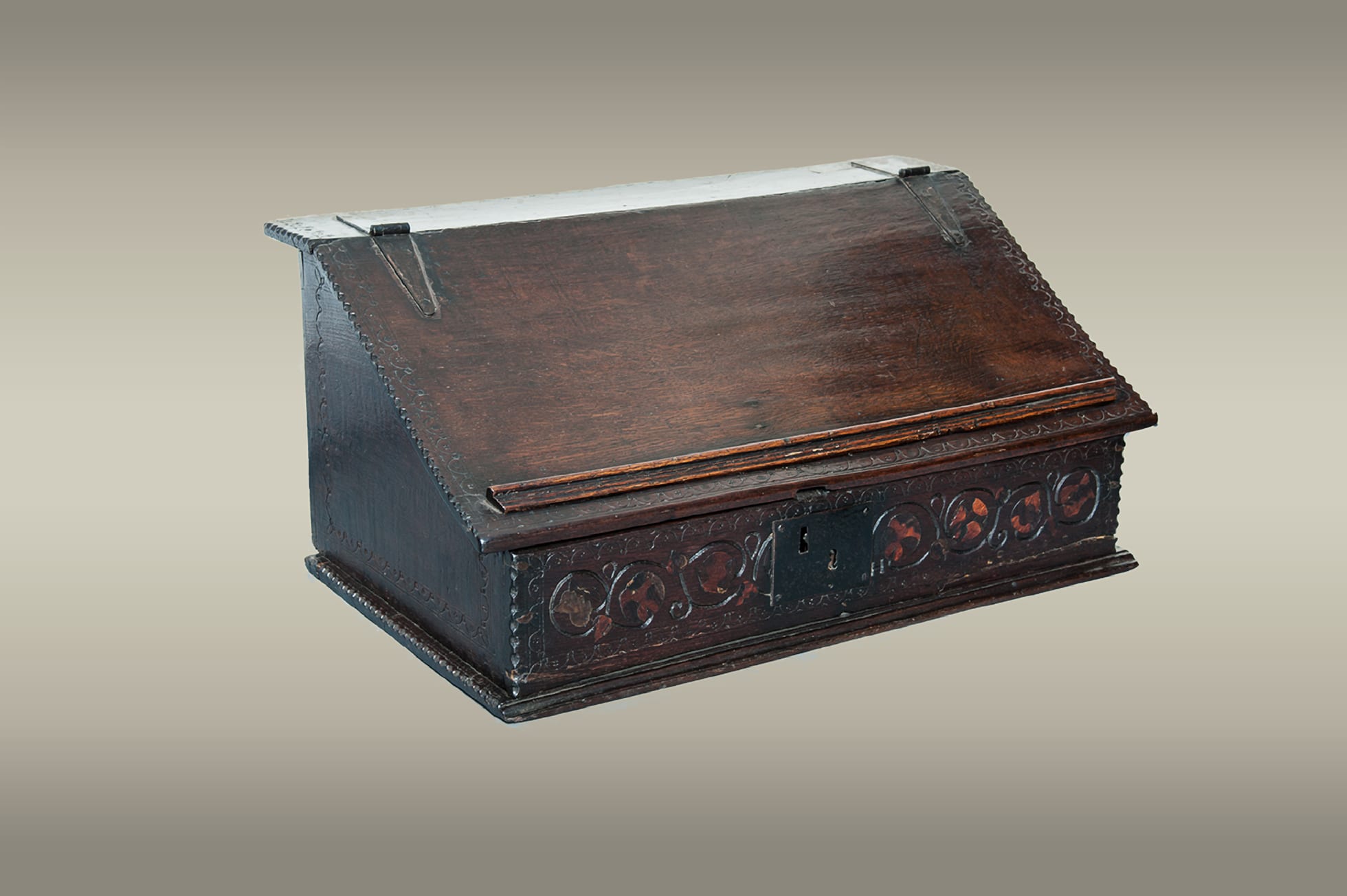 17th century inlaid writing slope