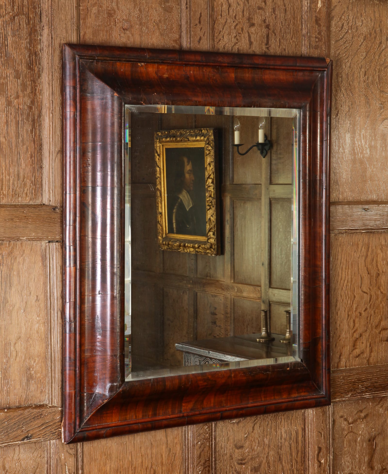 17th century walnut mirror frame