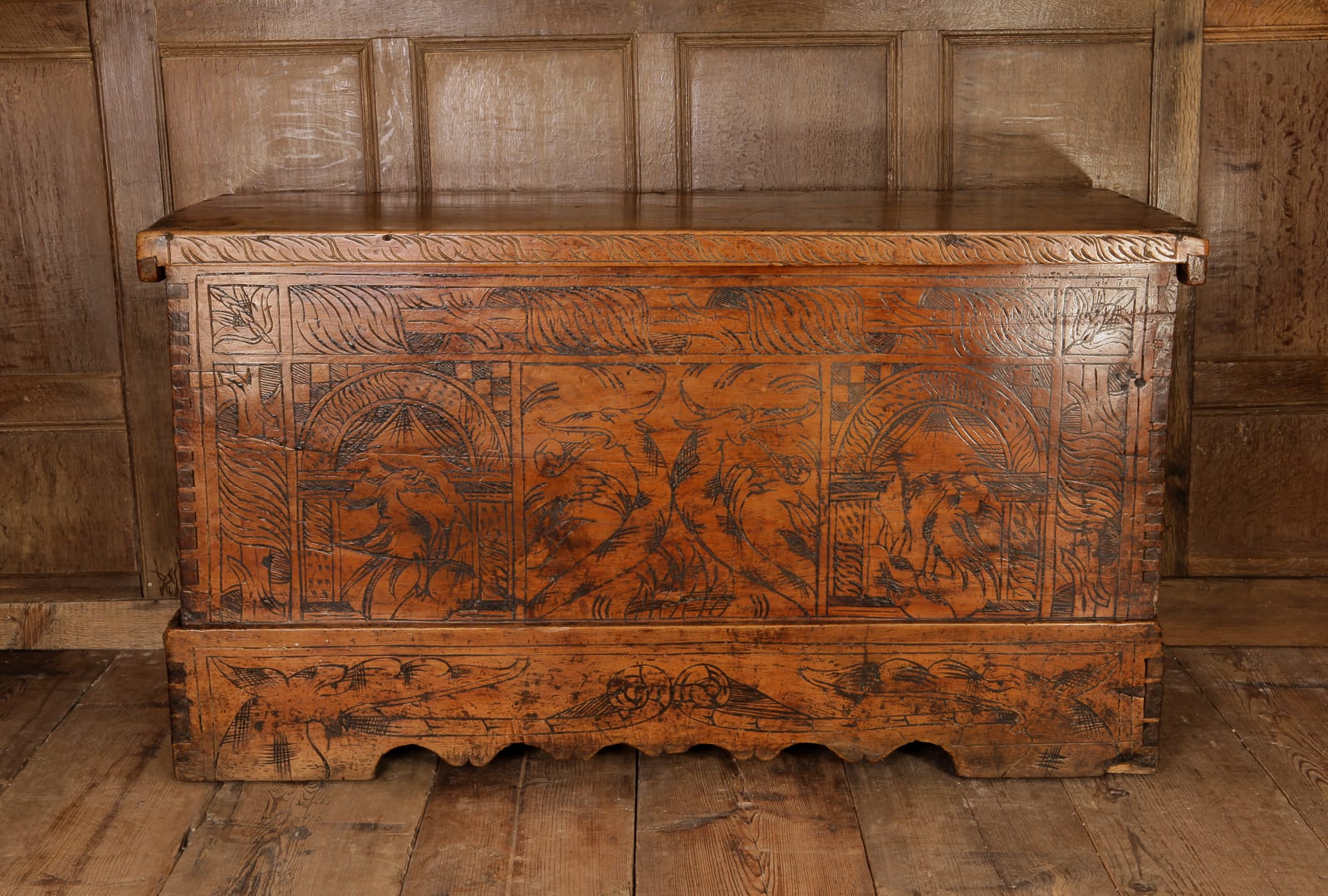 17th century cypress wood chest