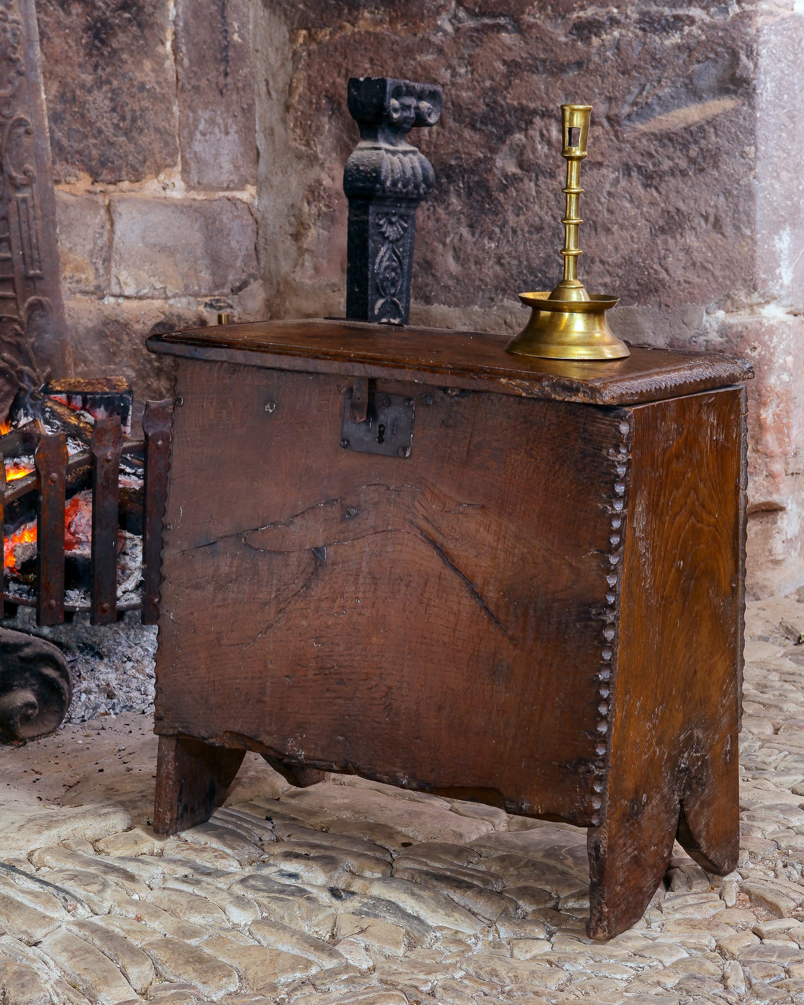 Henry VIII boarded box stool