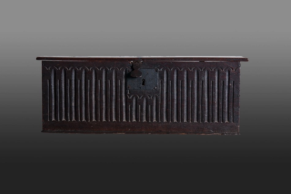 James I oak carved box