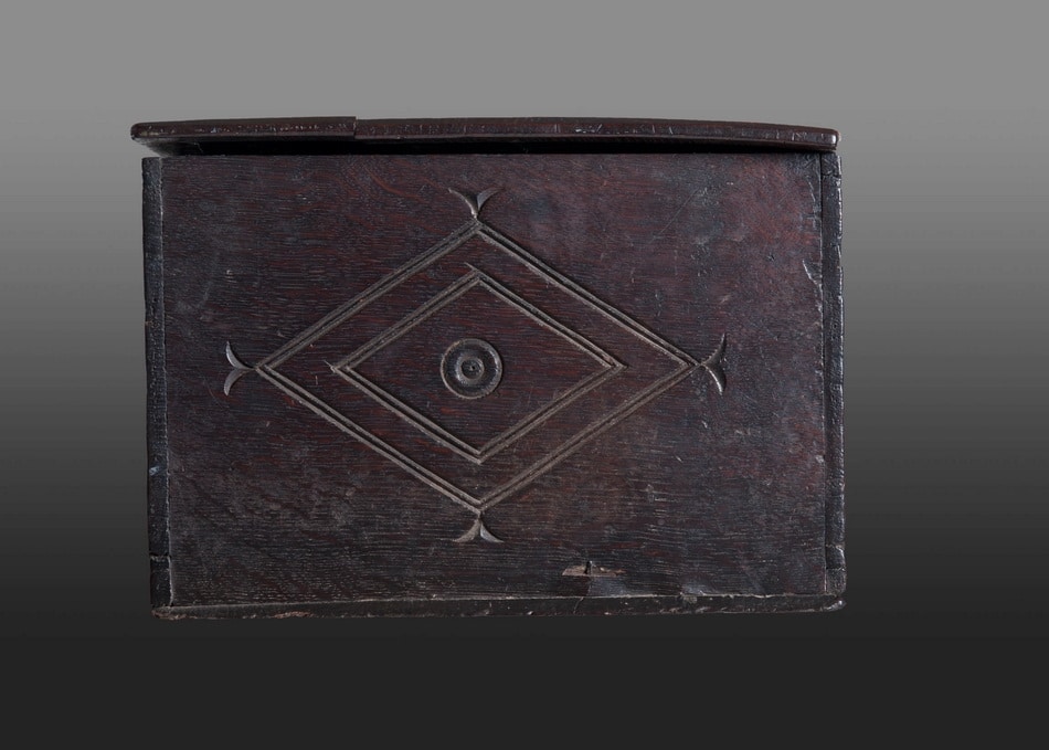 James I oak carved box