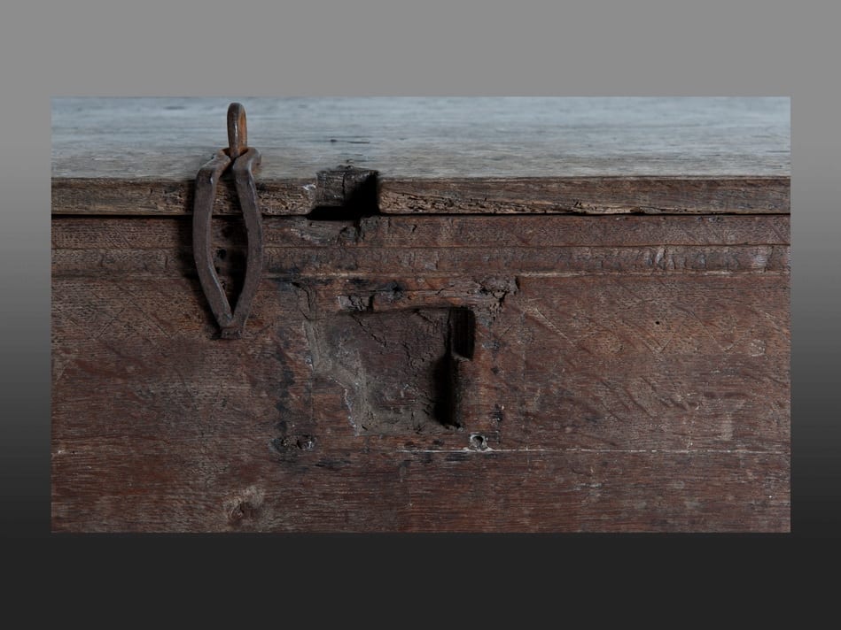 James I boarded chest