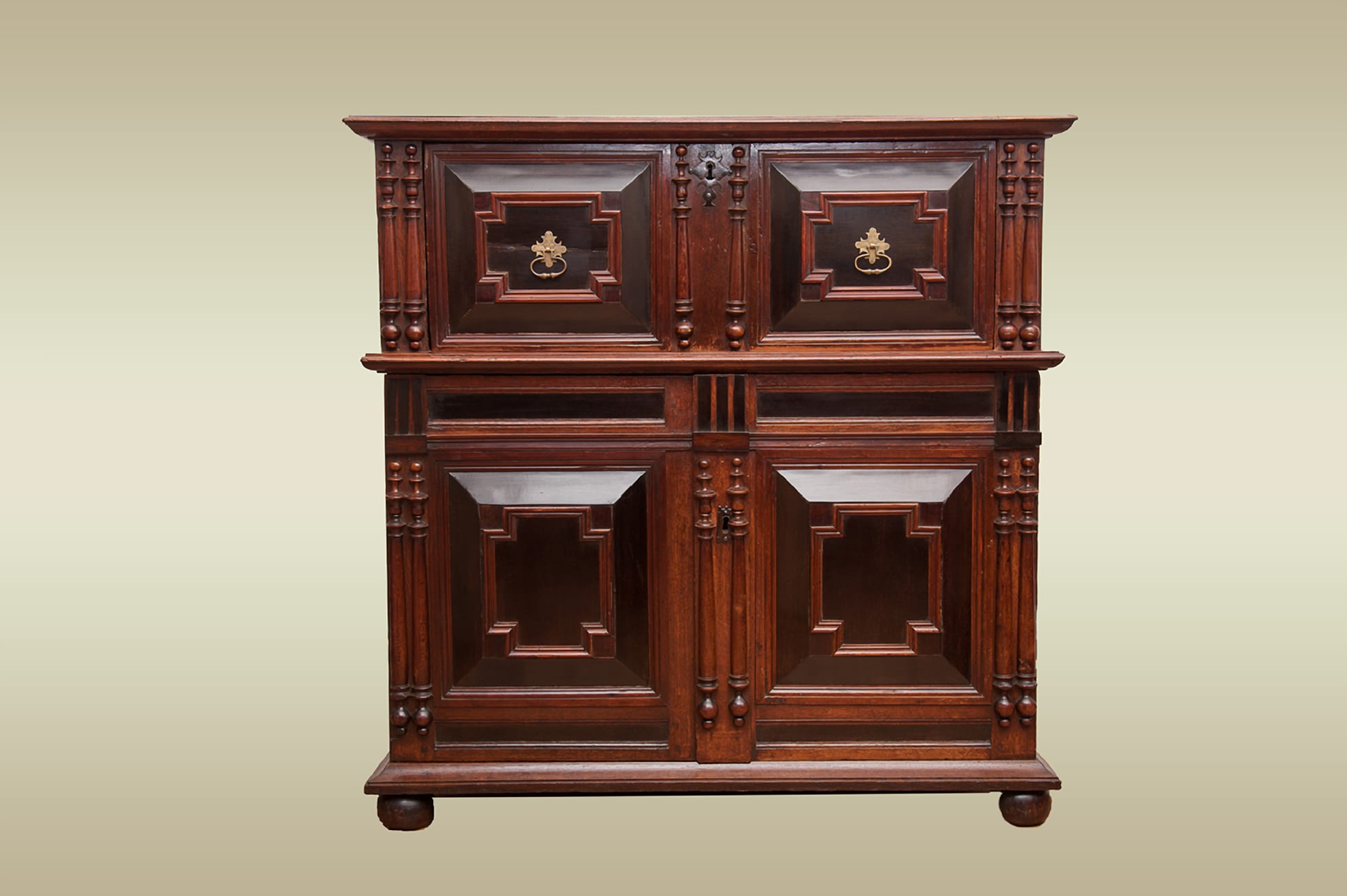 Charles II enclosed chest of drawers