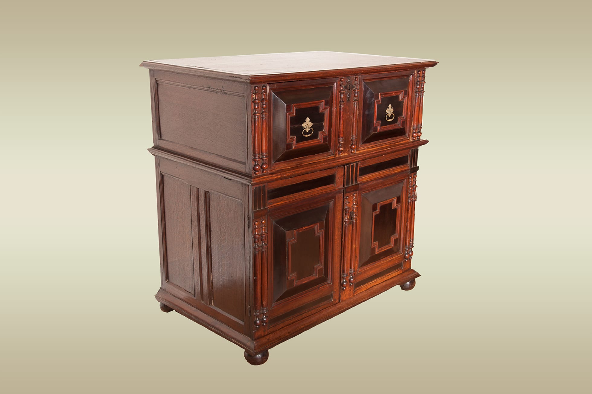 Charles II enclosed chest of drawers