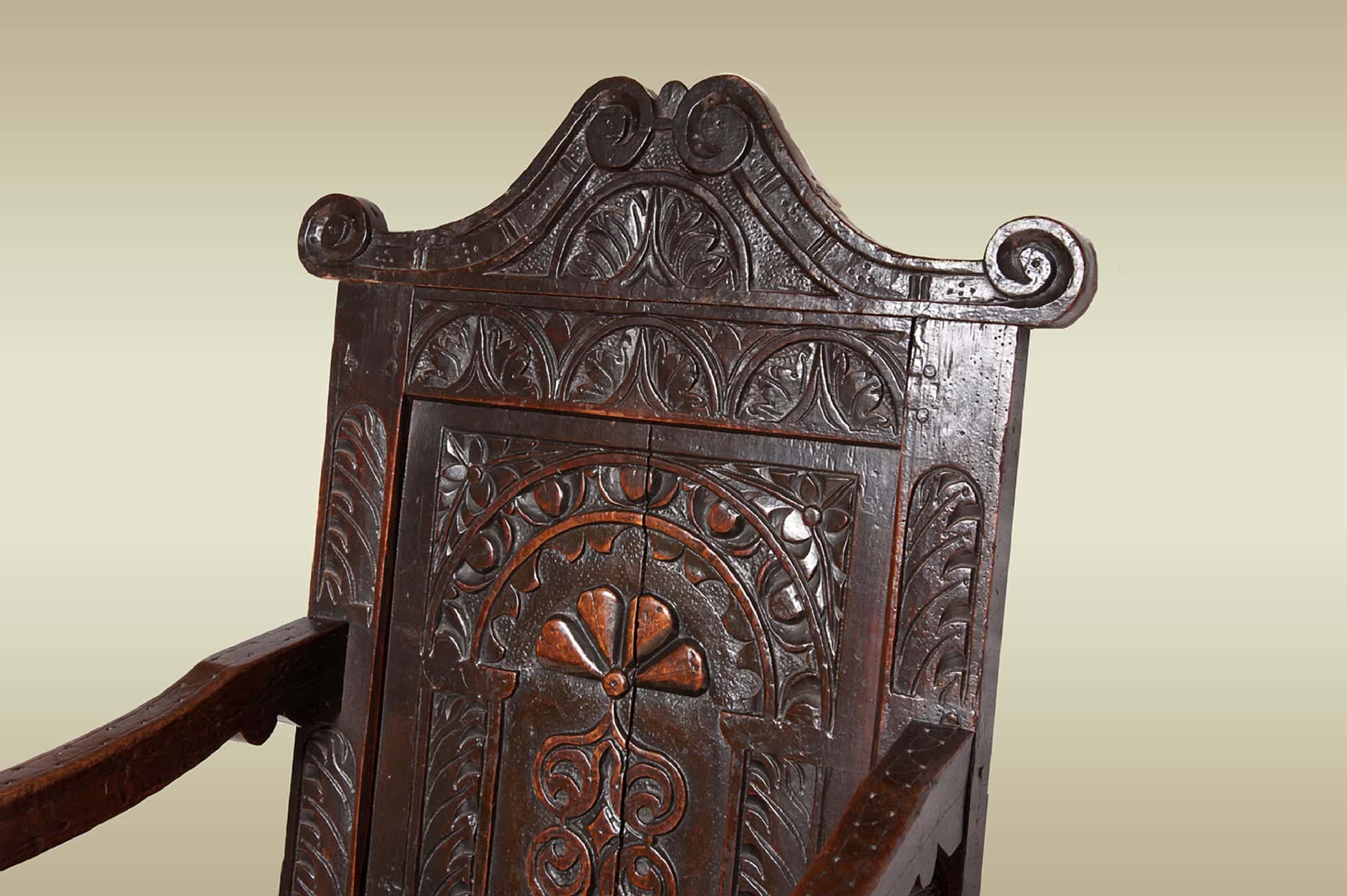 James 1st joined oak armchair