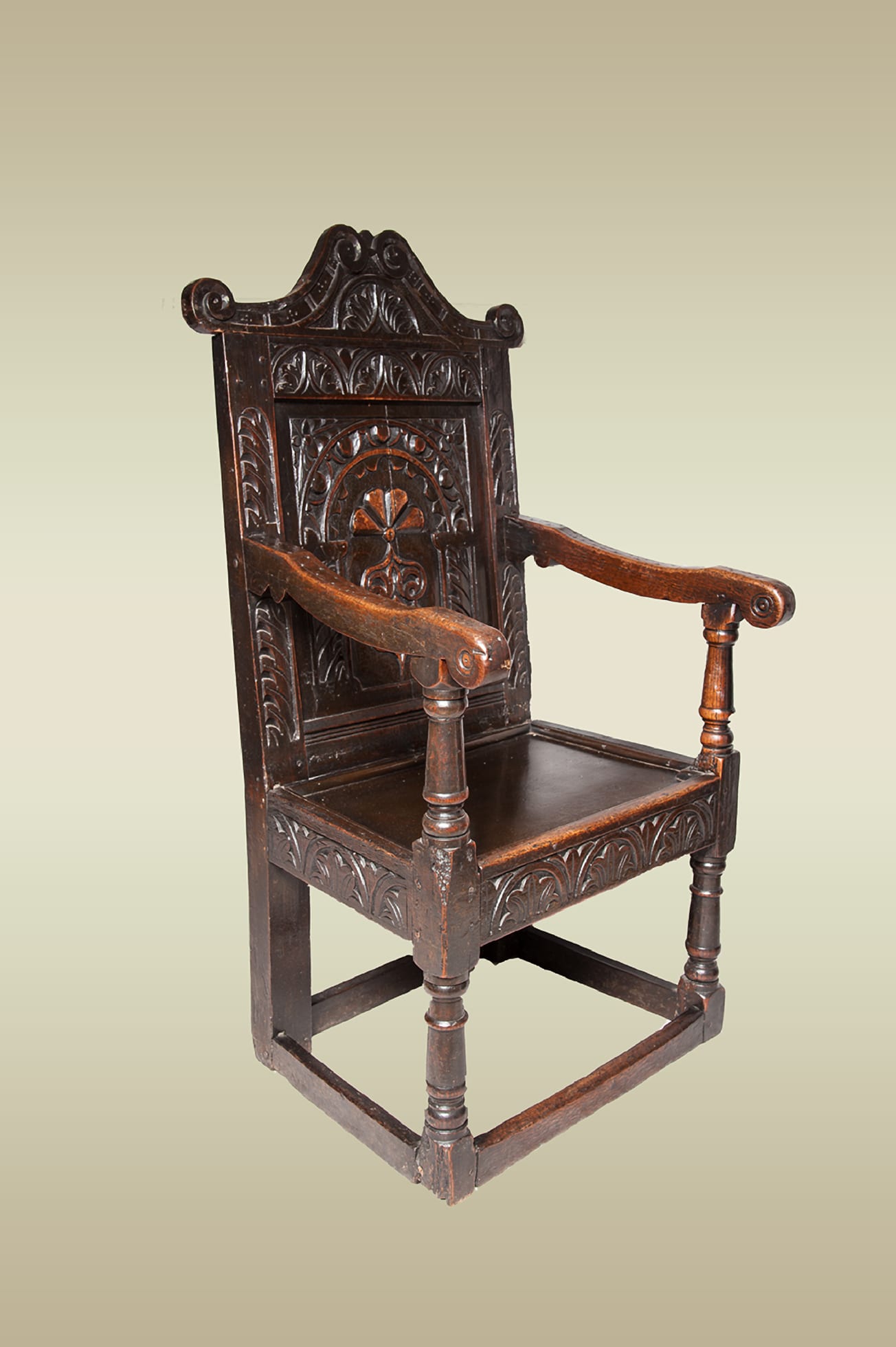 James 1st joined oak armchair