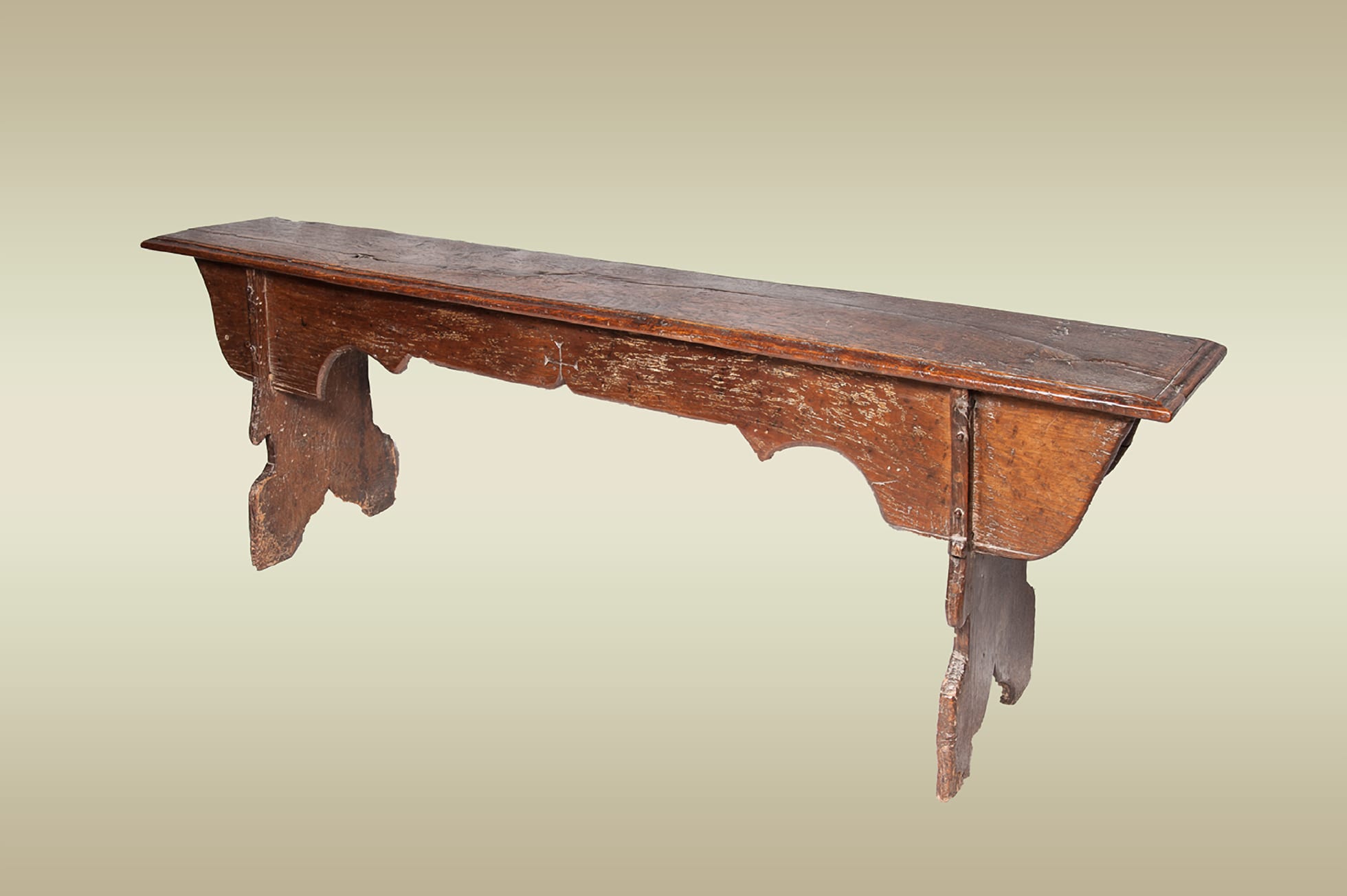 Henry VIII oak boarded bench