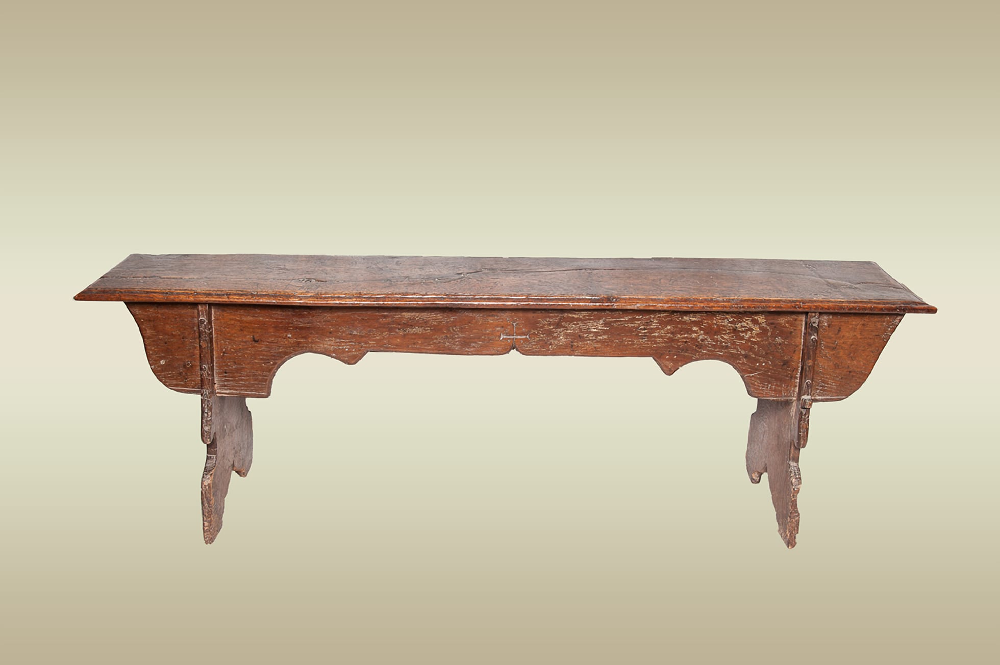 Henry VIII oak boarded bench