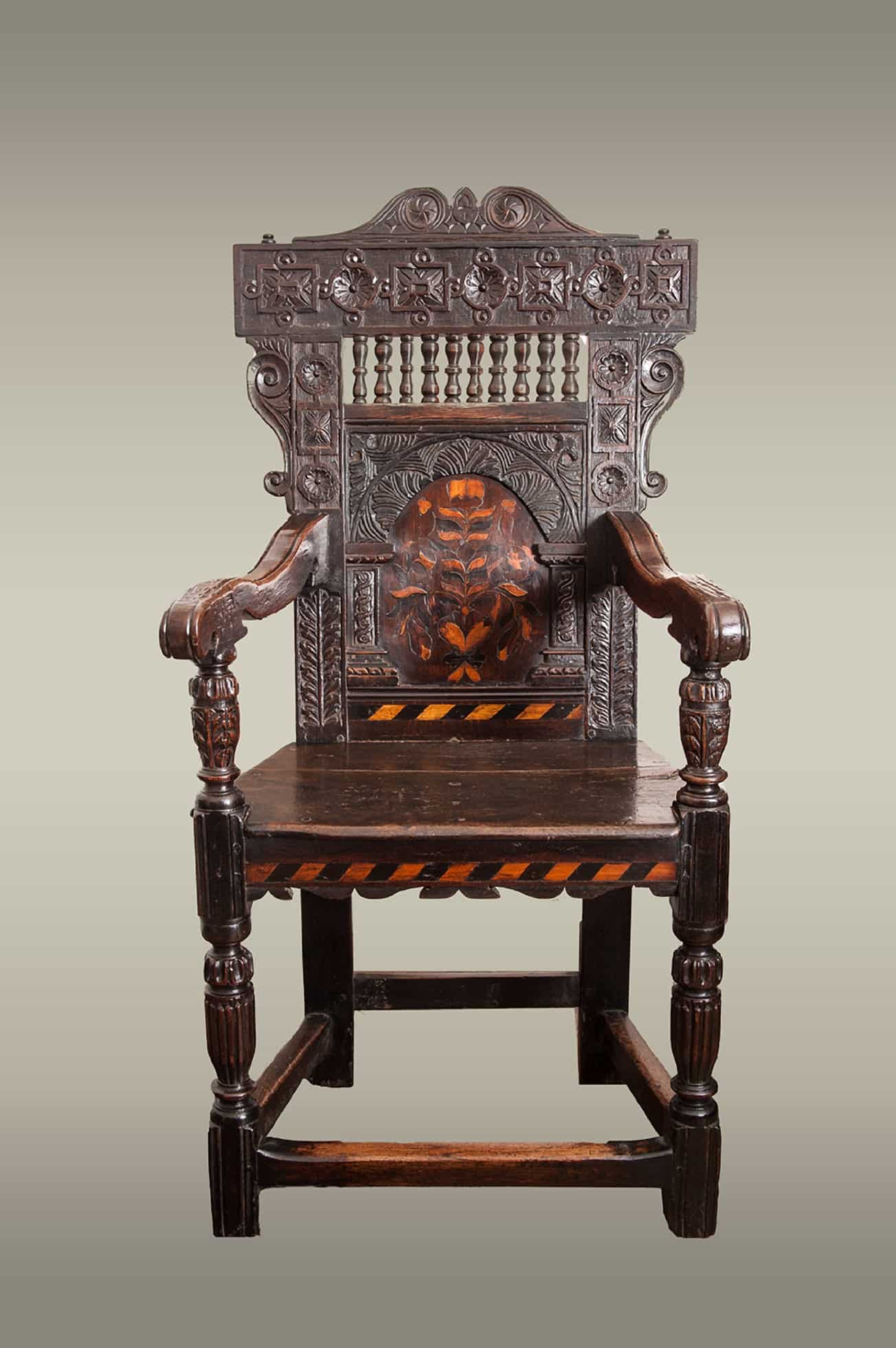 James I joined oak armchair