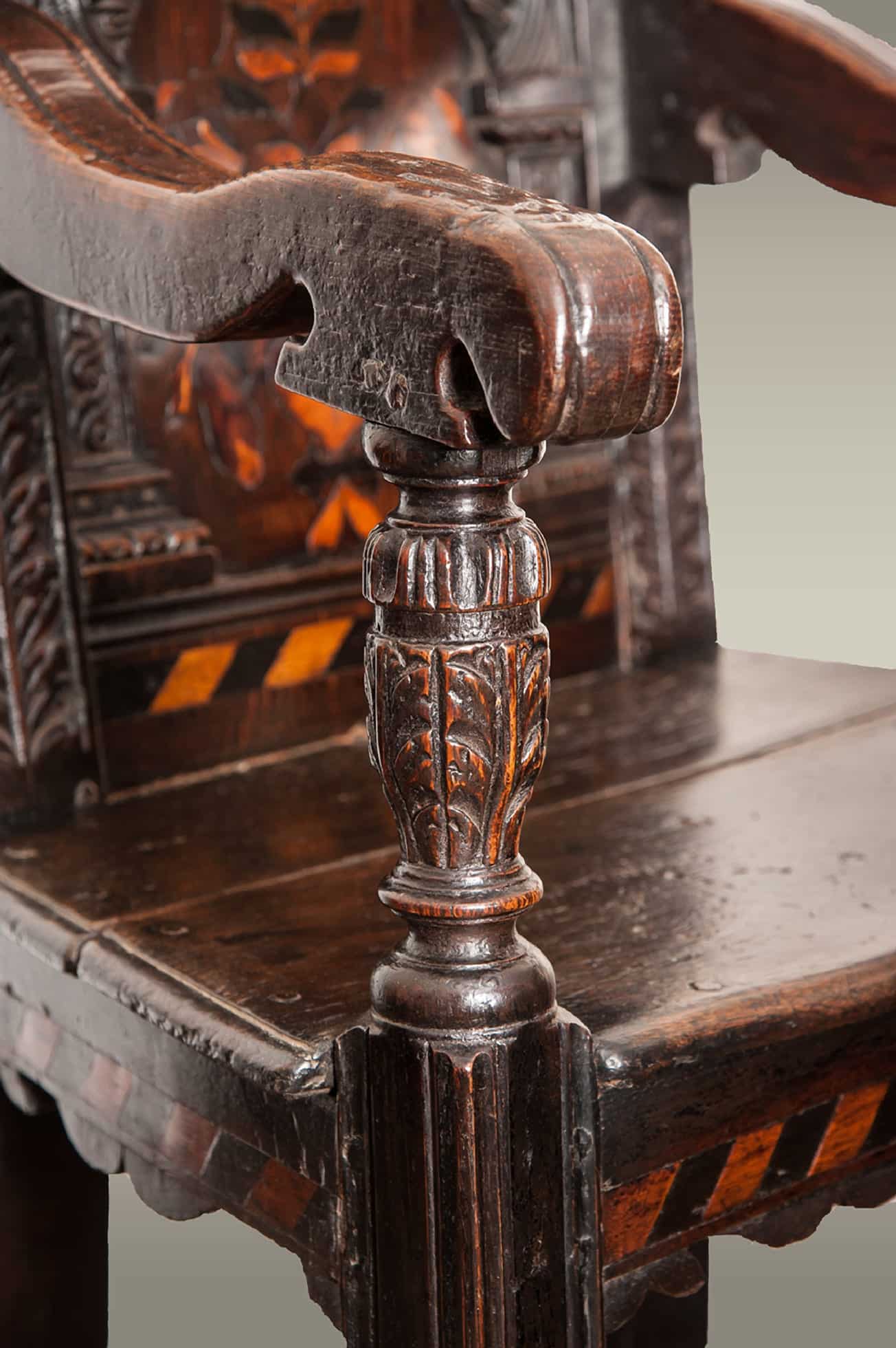 James I joined oak armchair