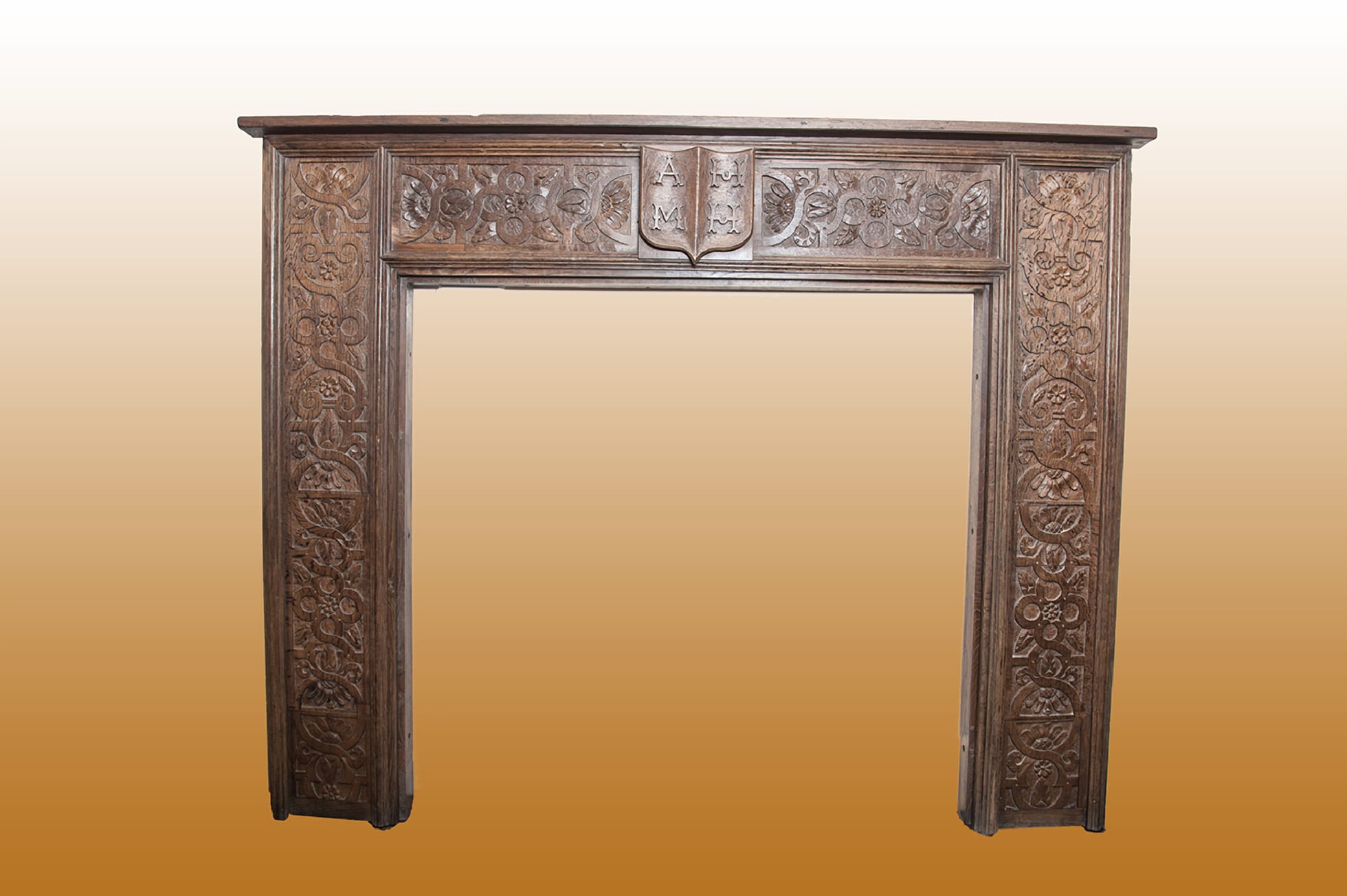 James I oak carved overmantel