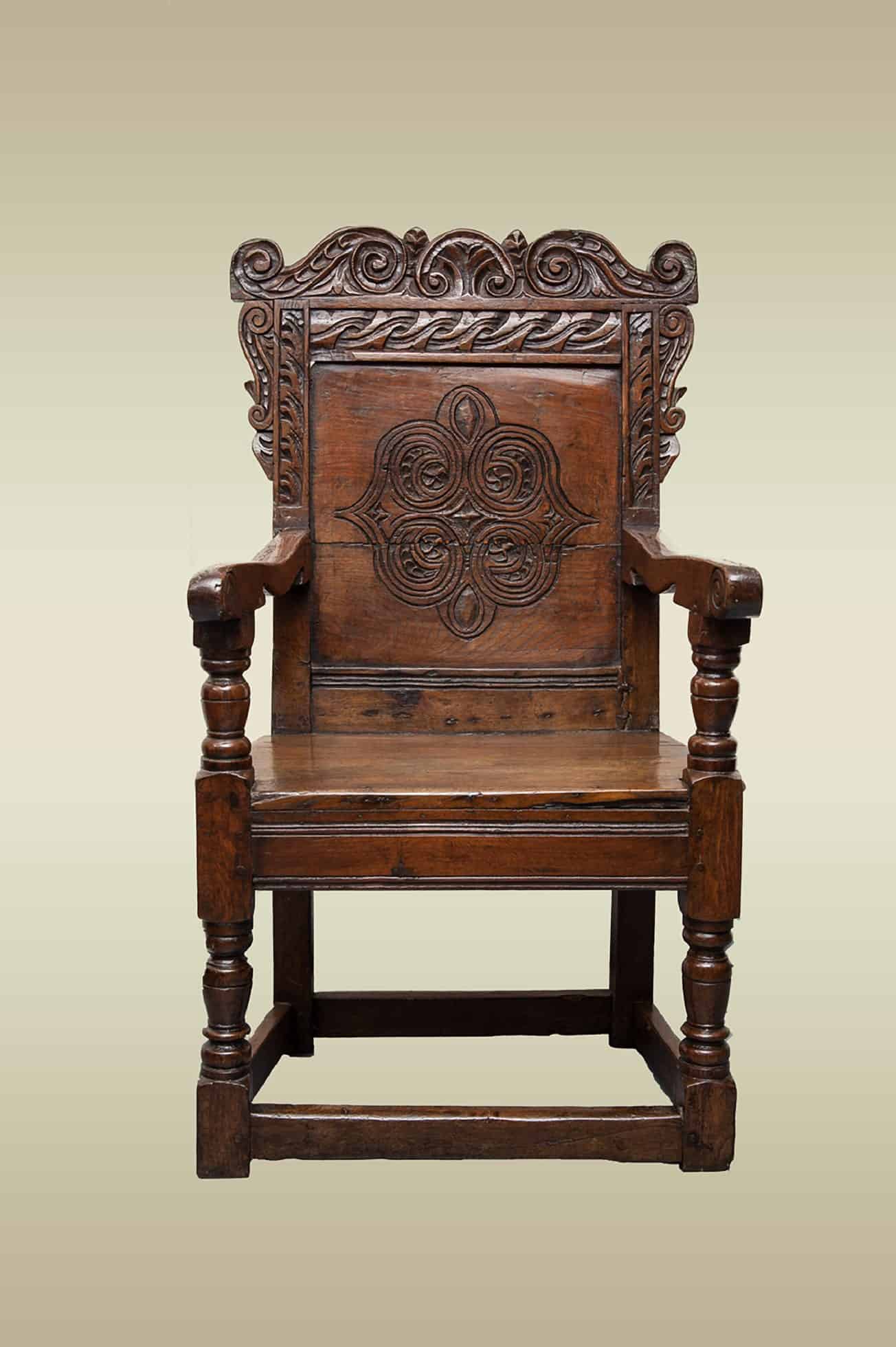 Charles I joined oak armchair