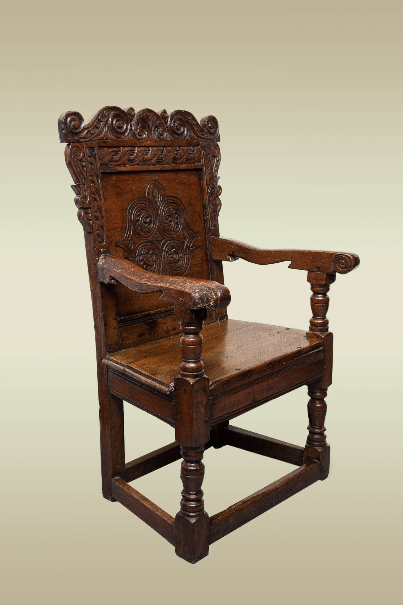 Charles I joined oak armchair