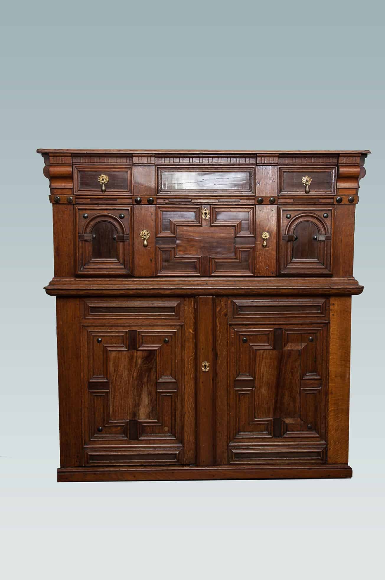 Charles II enclosed chest of drawers
