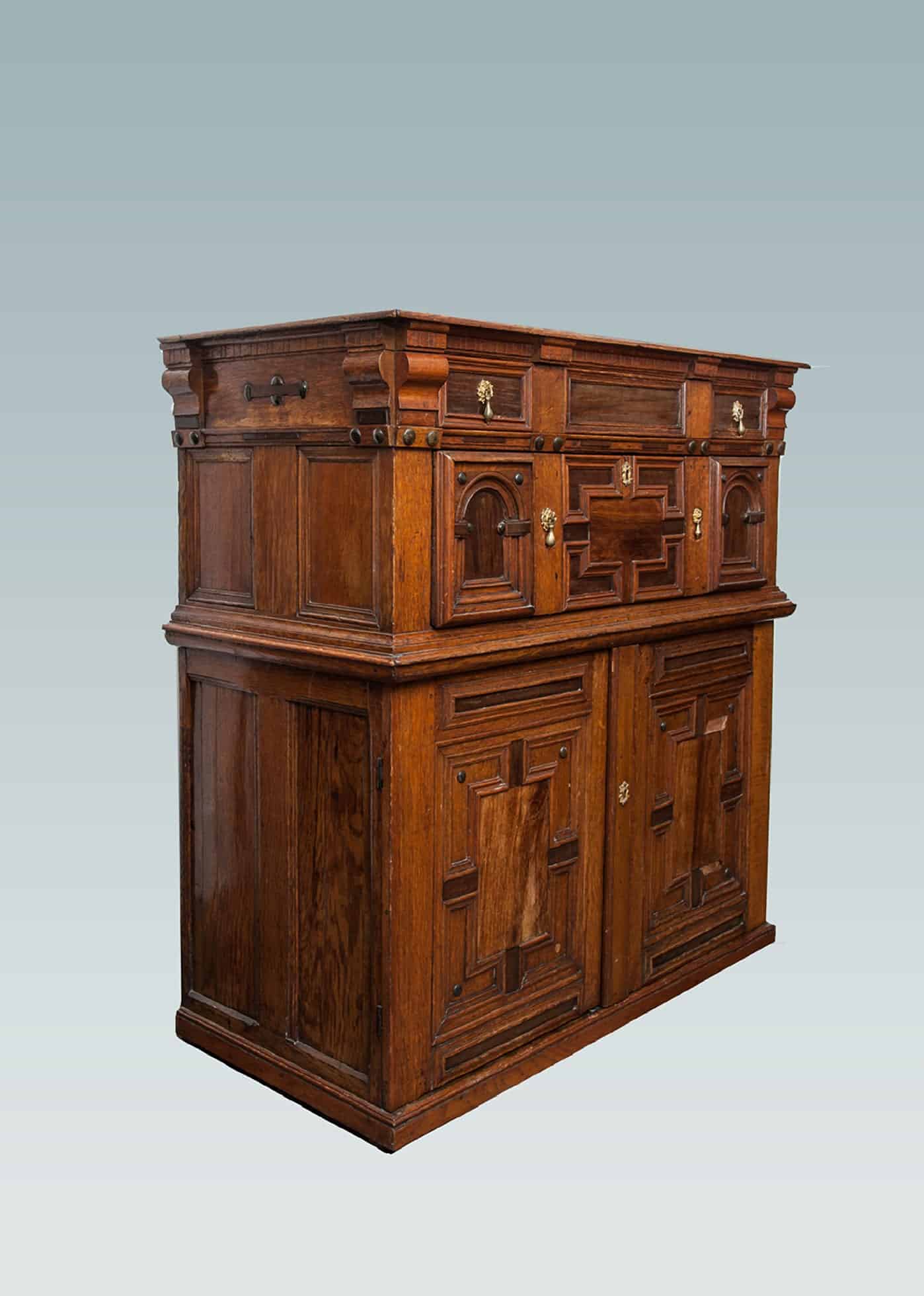 Charles II enclosed chest of drawers