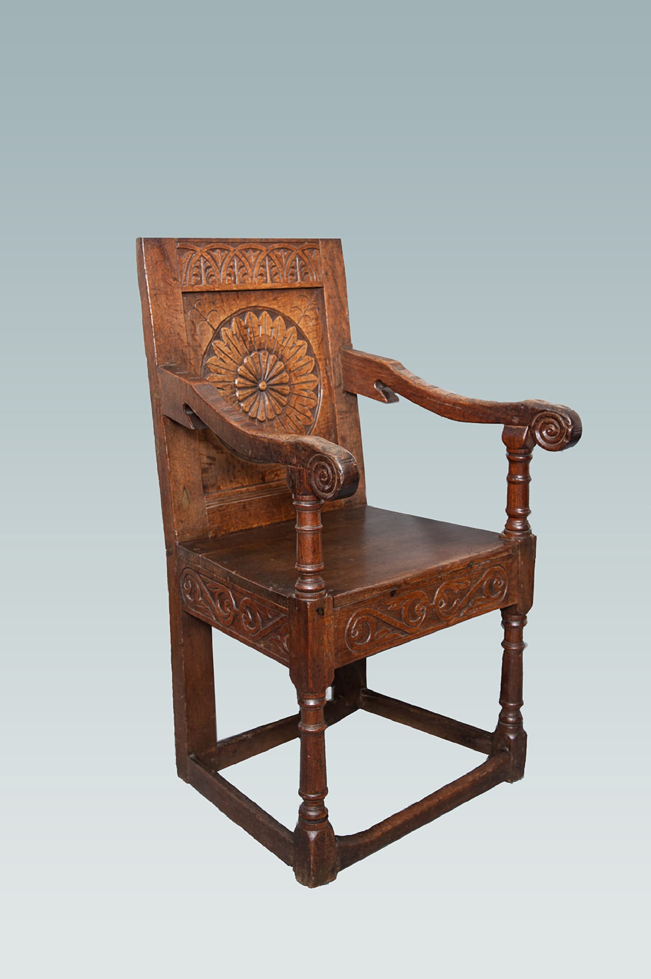 Charles I joined oak armchair