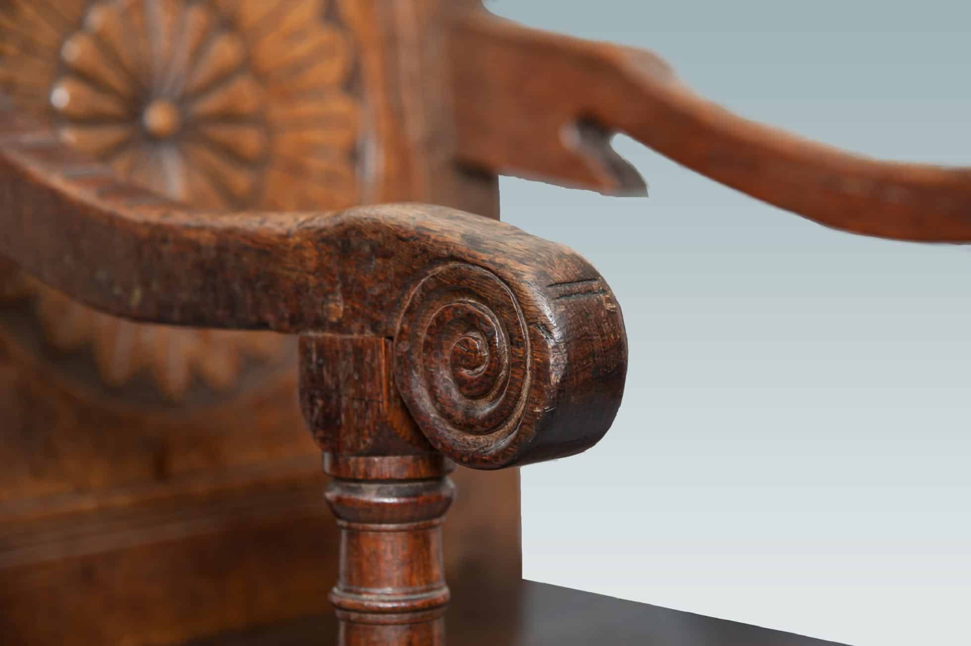 Charles I joined oak armchair