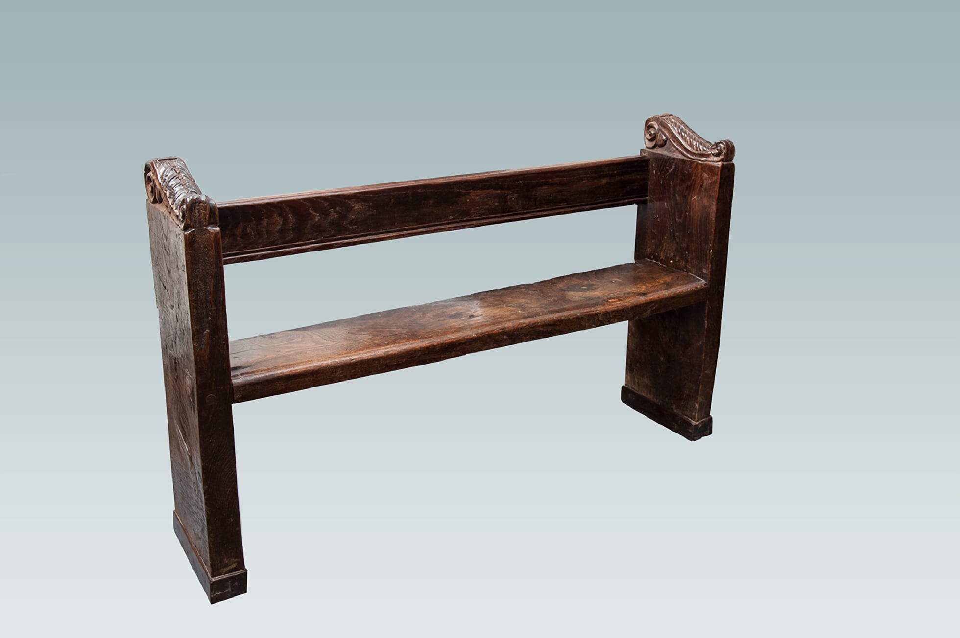 16th century oak carved bench