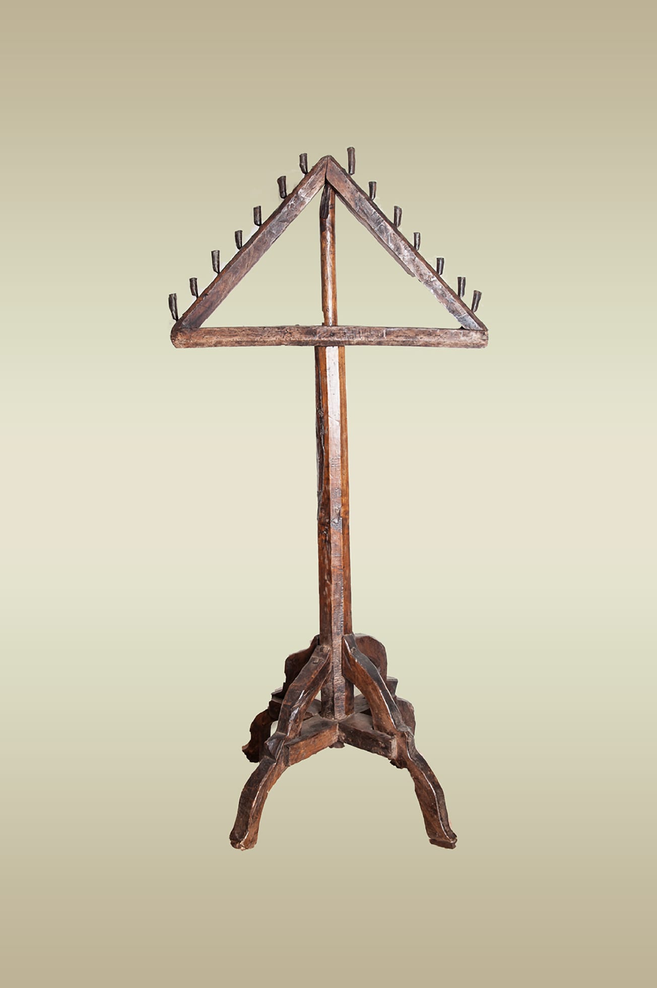 15th century poplar candle stand