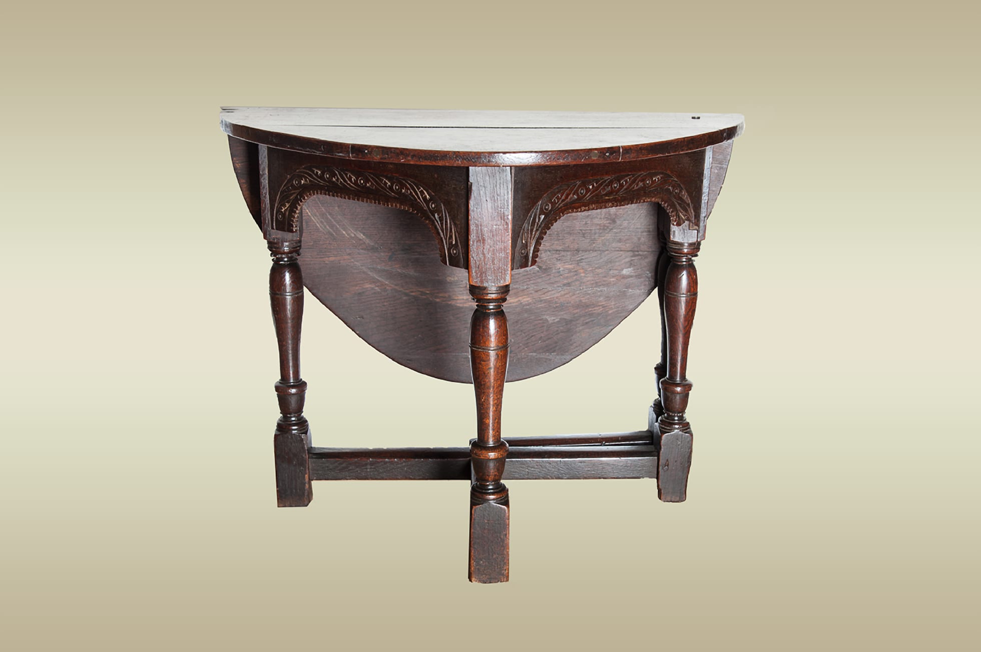 Charles I joined oak folding table