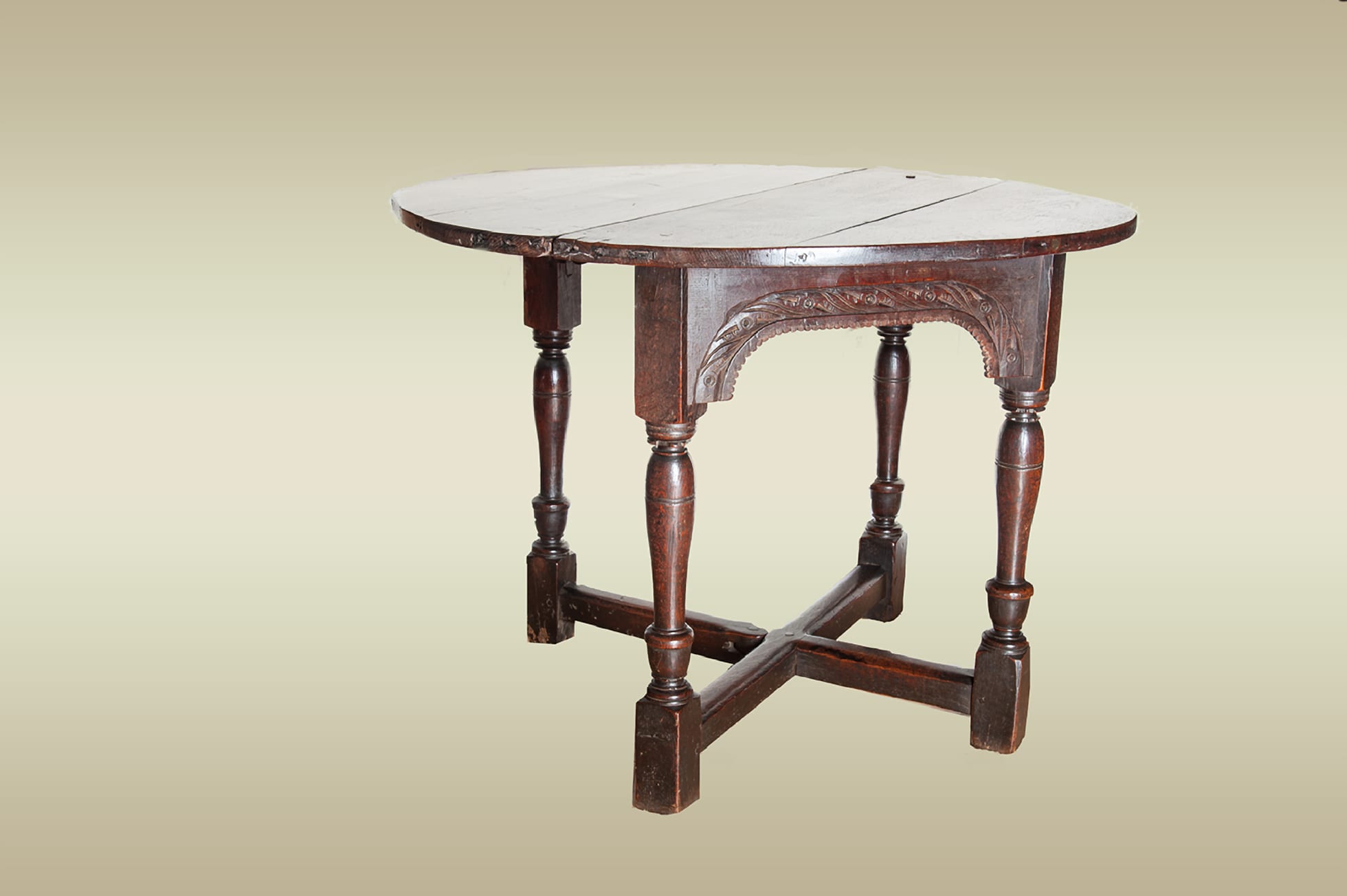 Charles I joined oak folding table