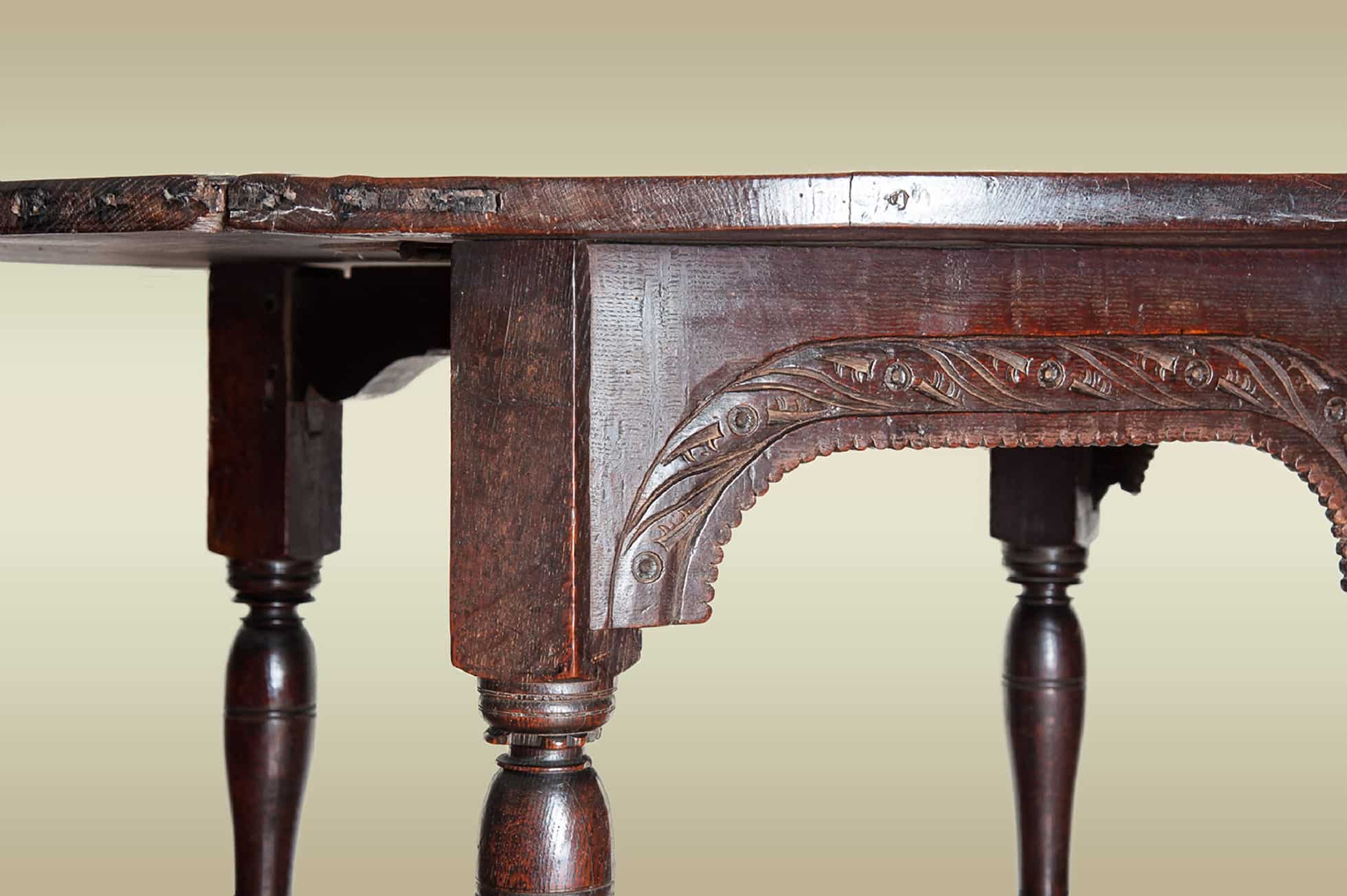 Charles I joined oak folding table