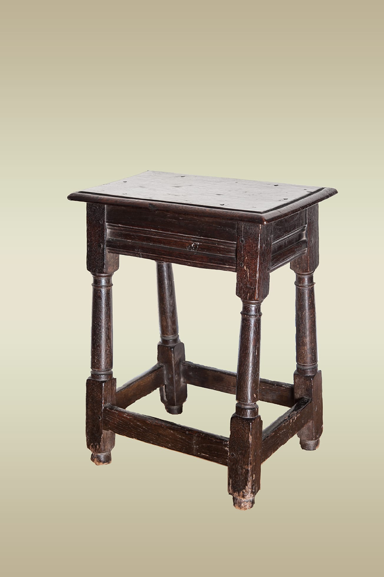 17th century joined oak stool