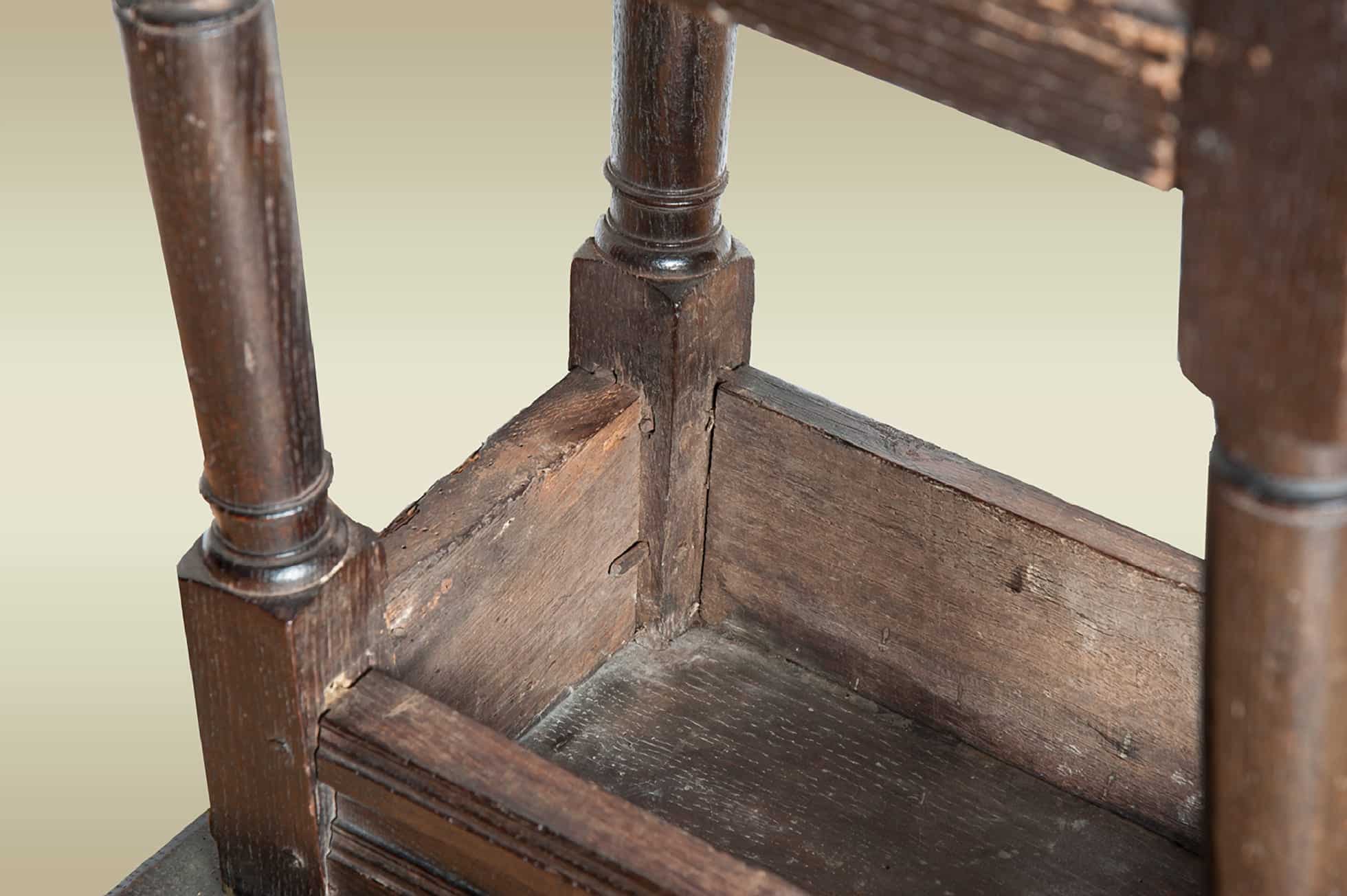 17th century joined oak stool