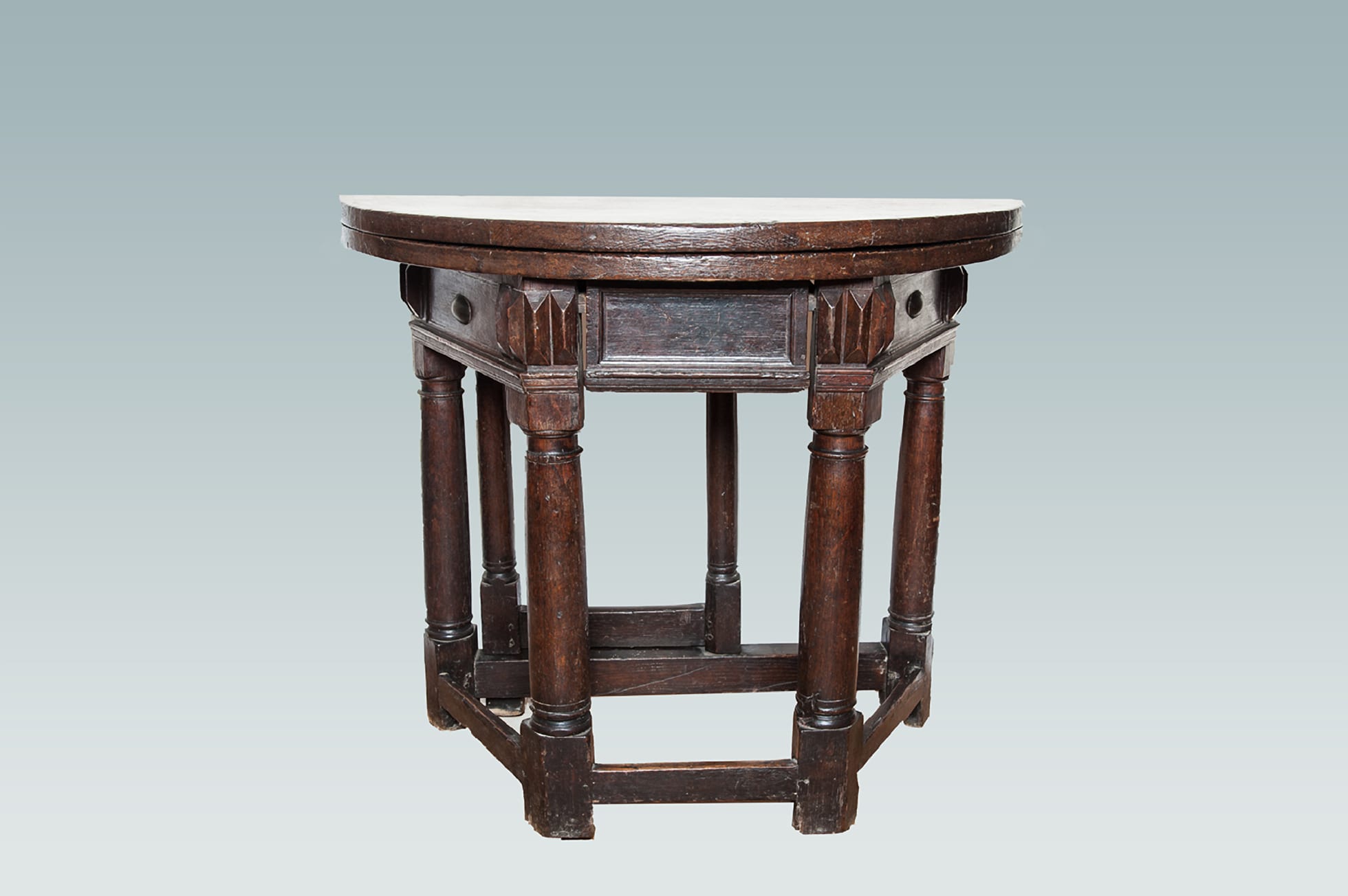 James I oak folding table