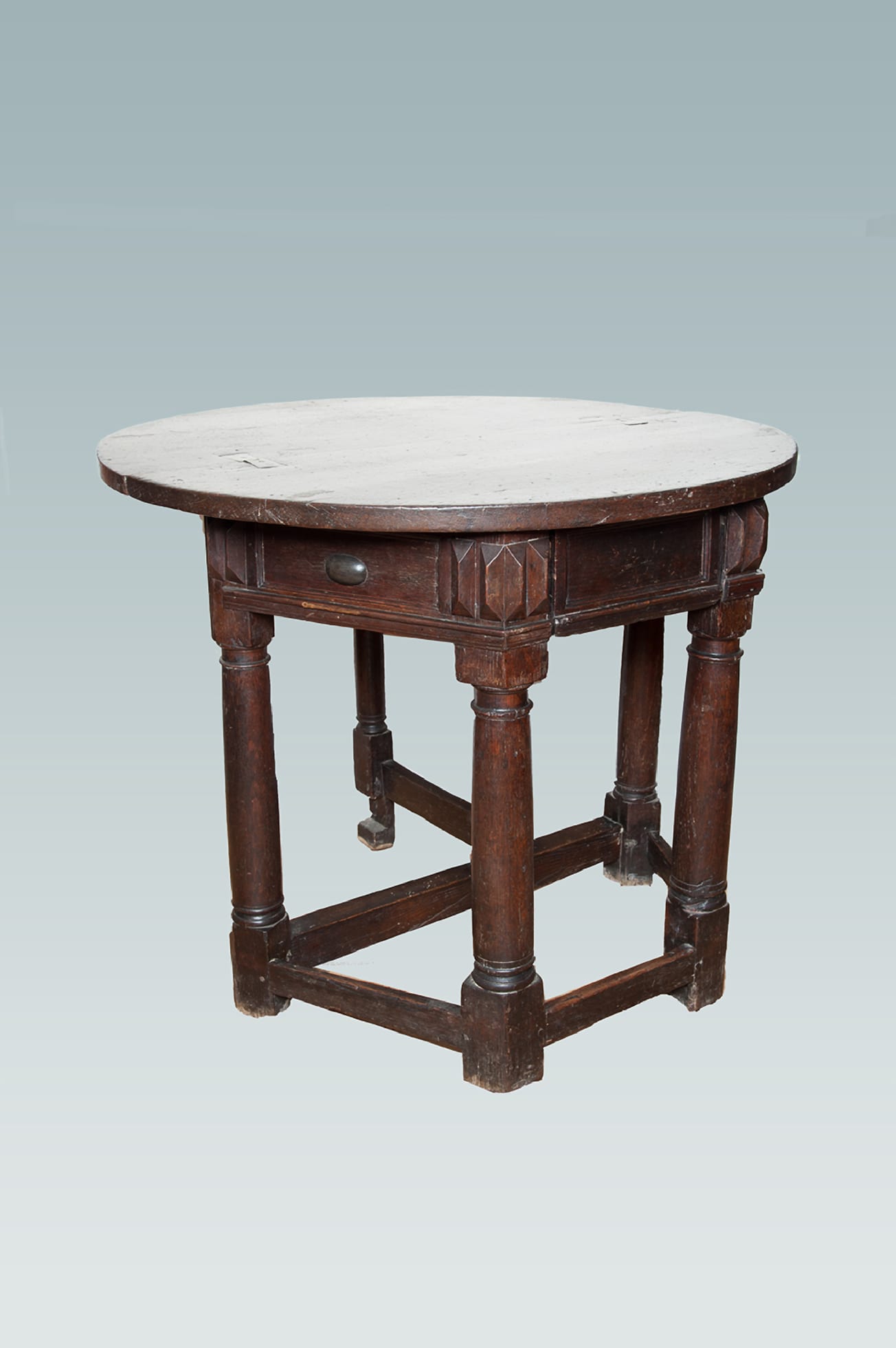 James I oak folding table