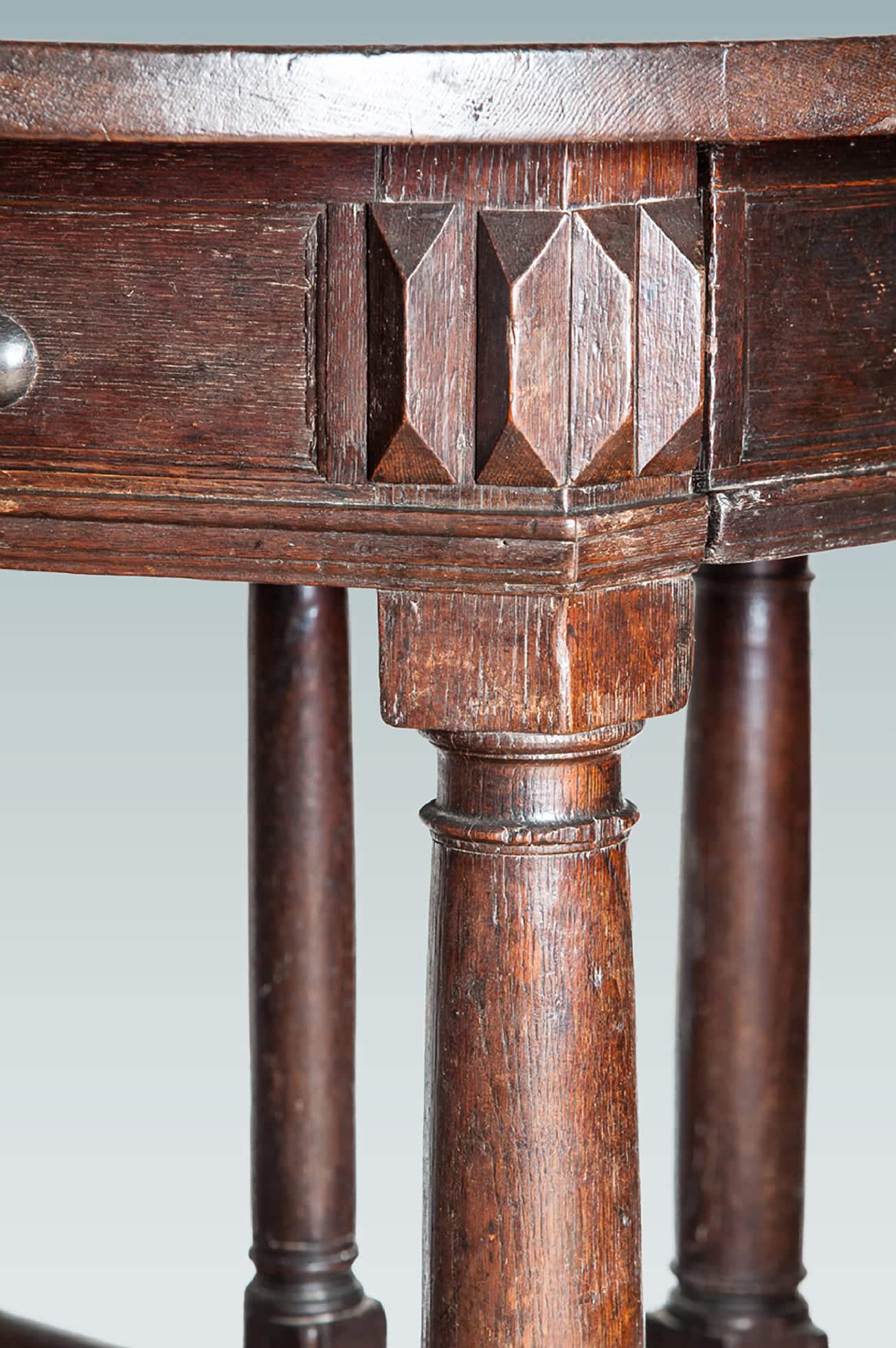 James I oak folding table