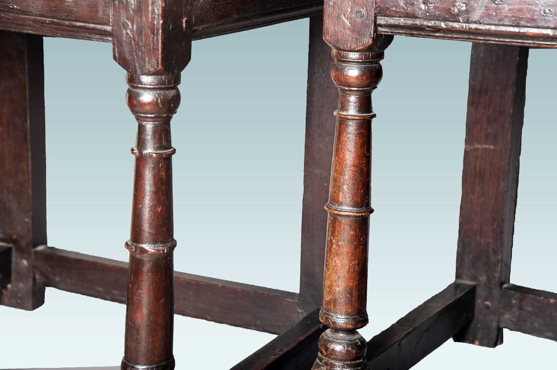 17th century pair of back stools