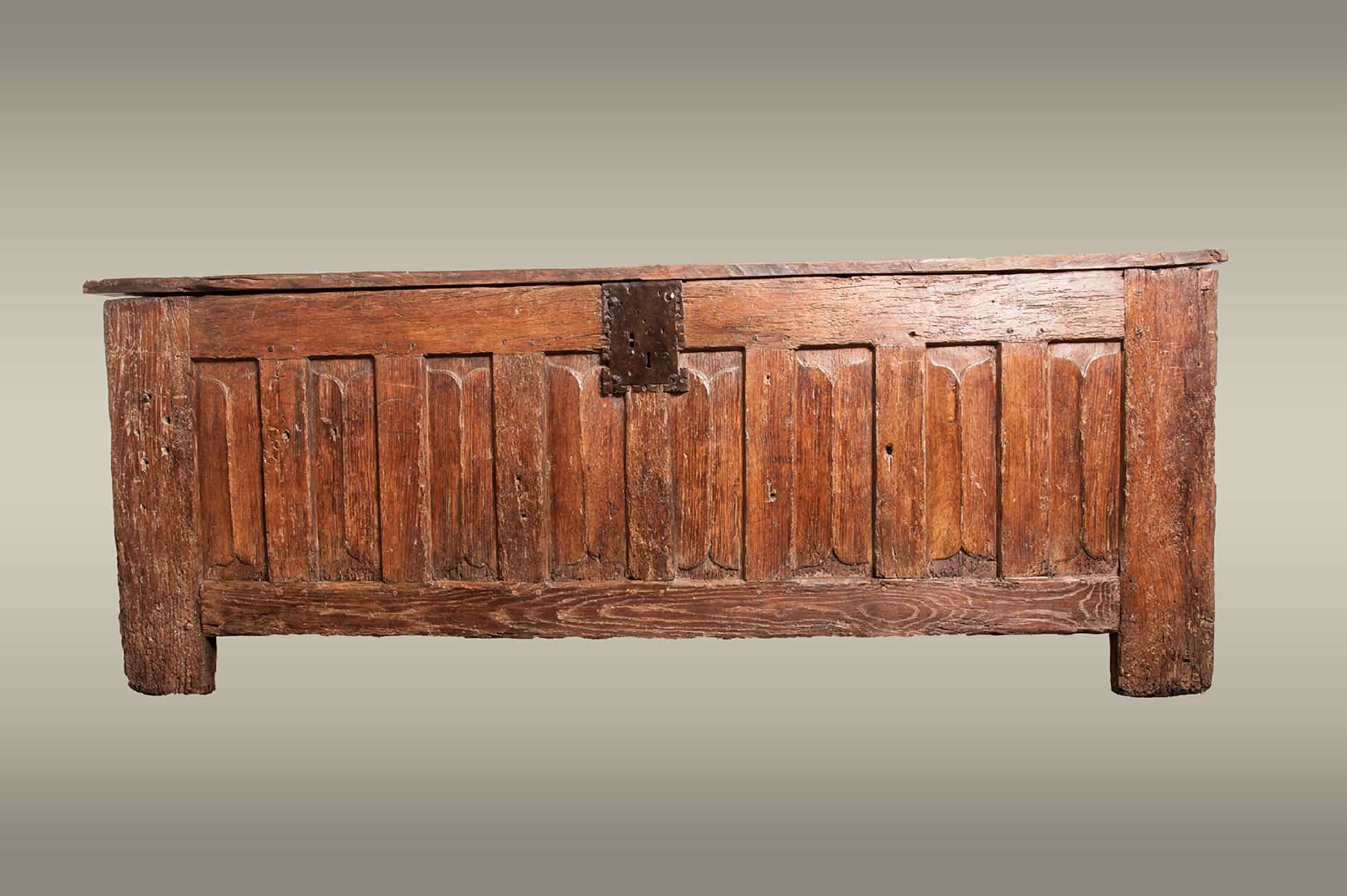 Gothic oak chest