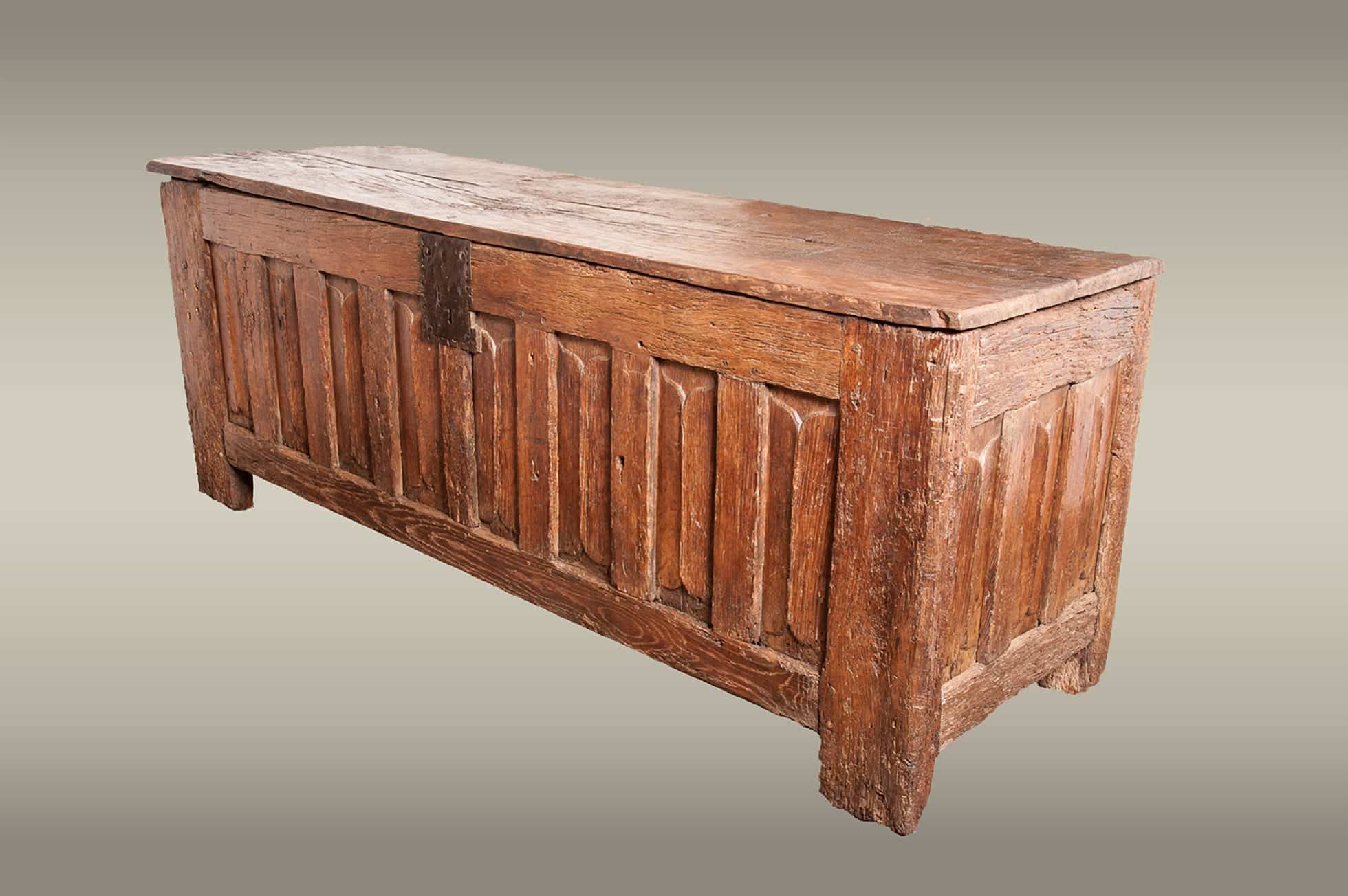 Gothic oak chest