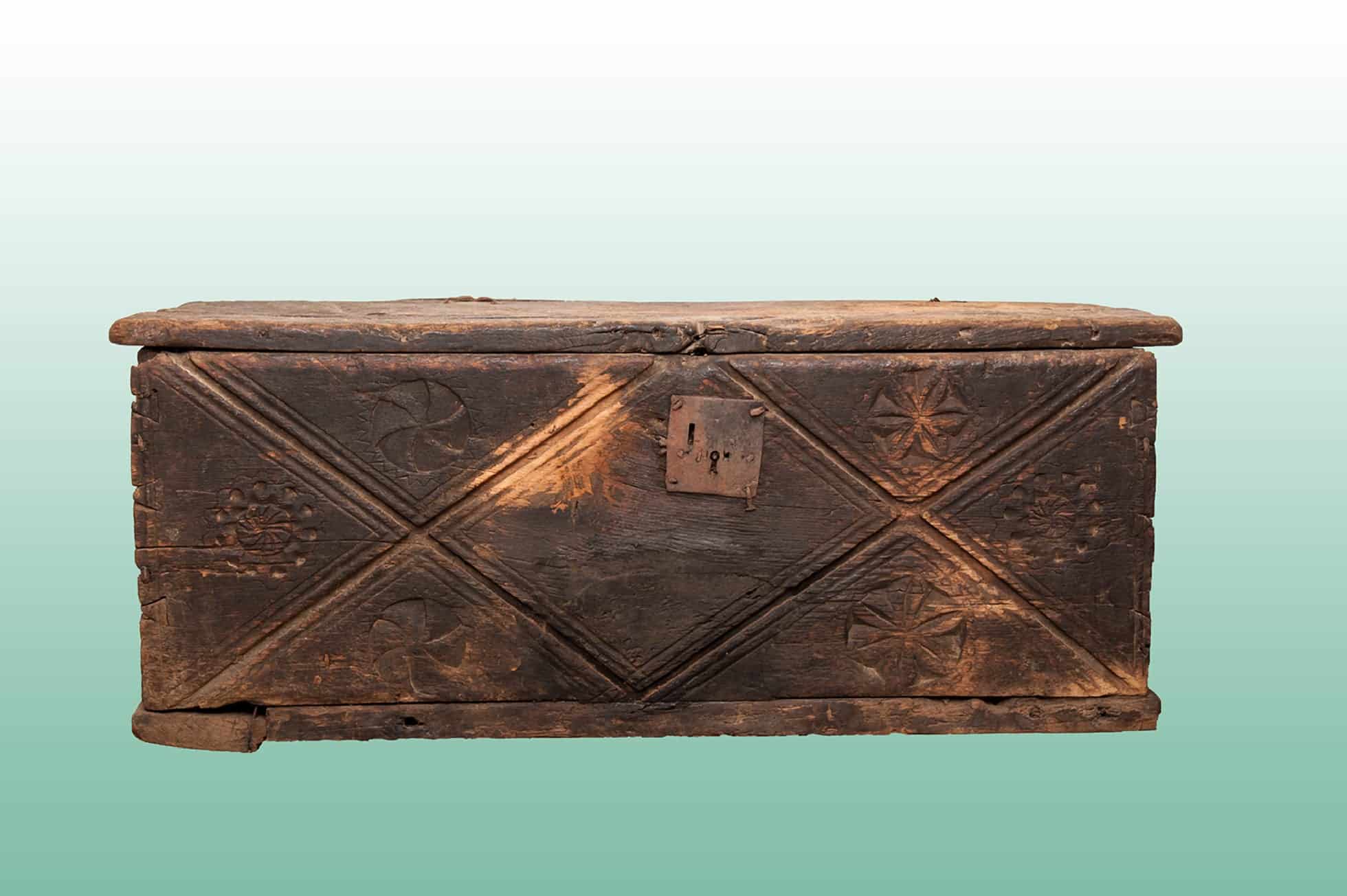 Medieval English oak chest