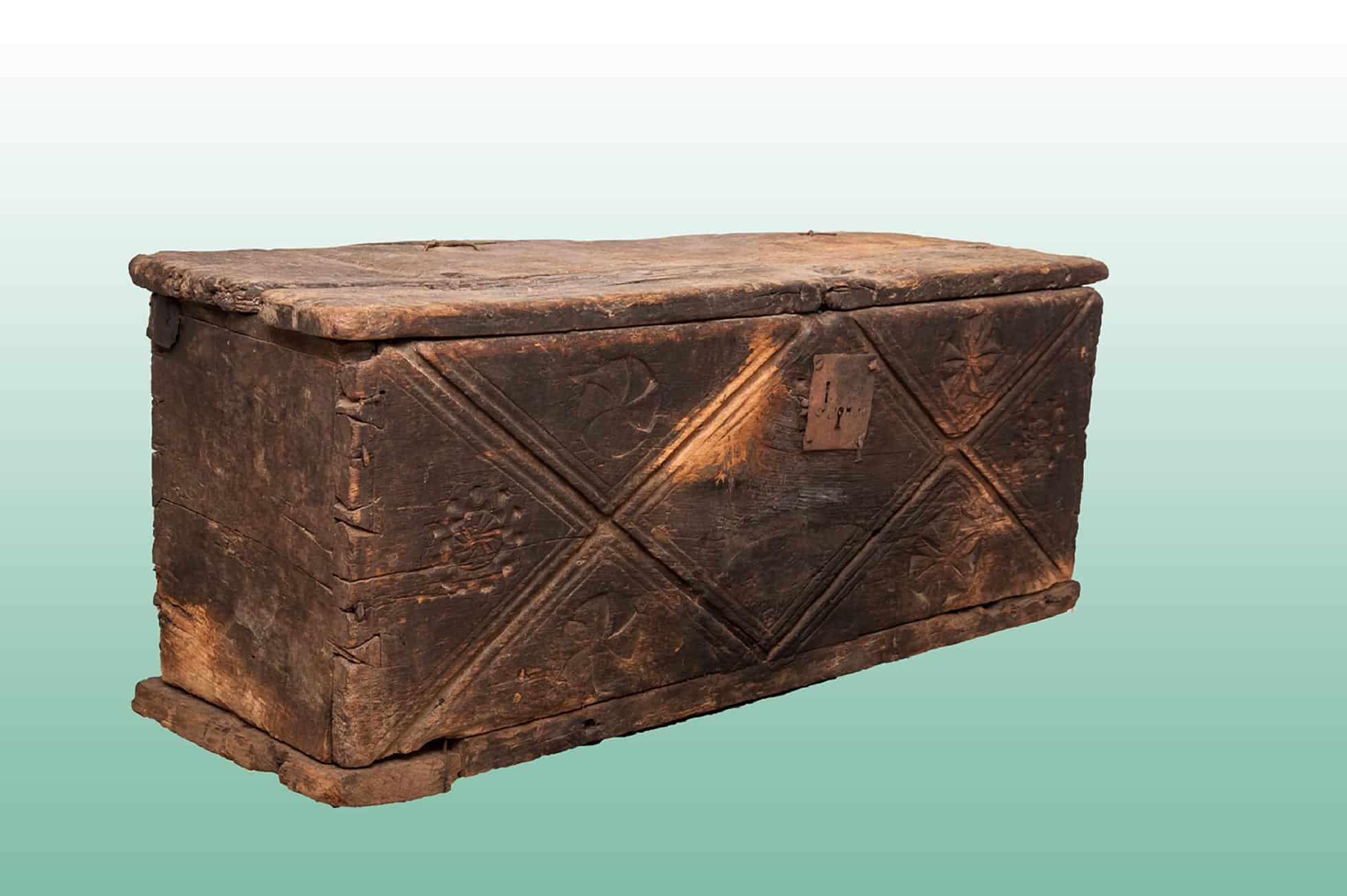 Medieval English oak chest