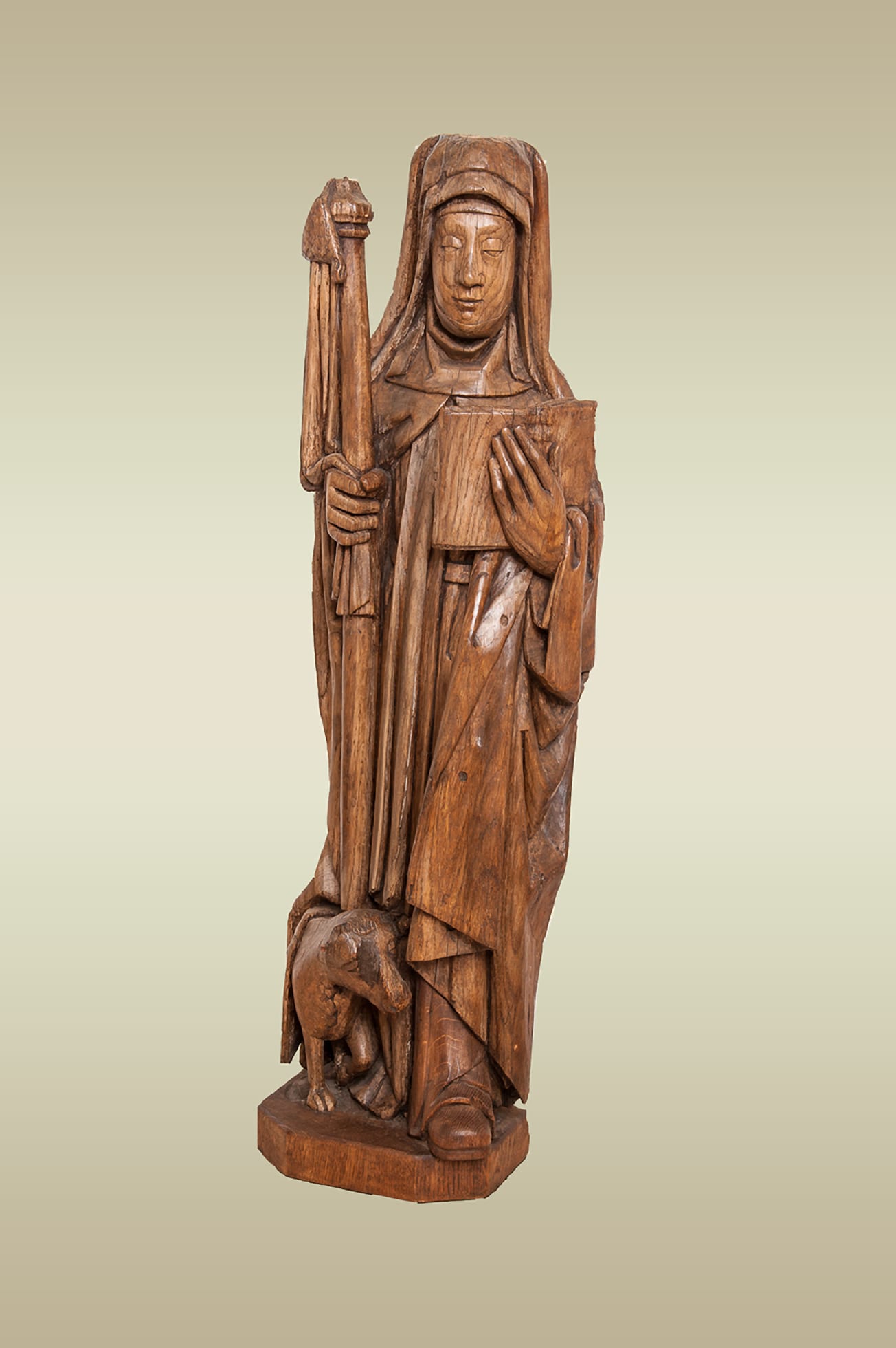 Gothic sculpture of St Brigid