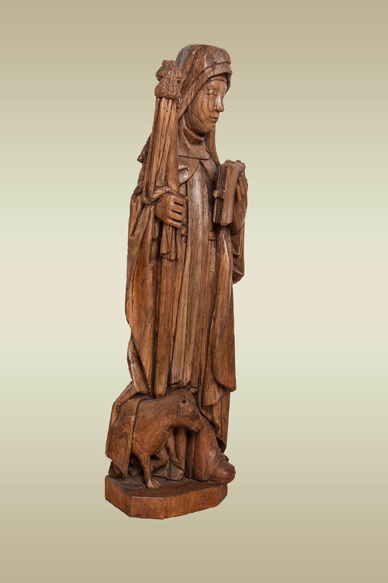 Gothic sculpture of St Brigid