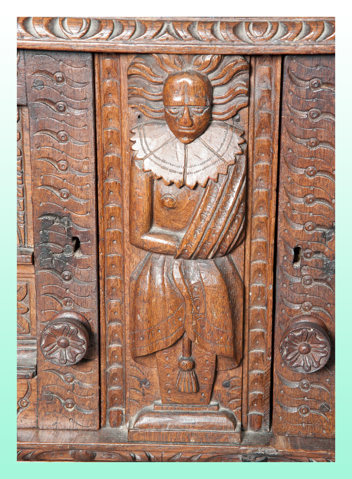 Elizabeth I carved oak buffet