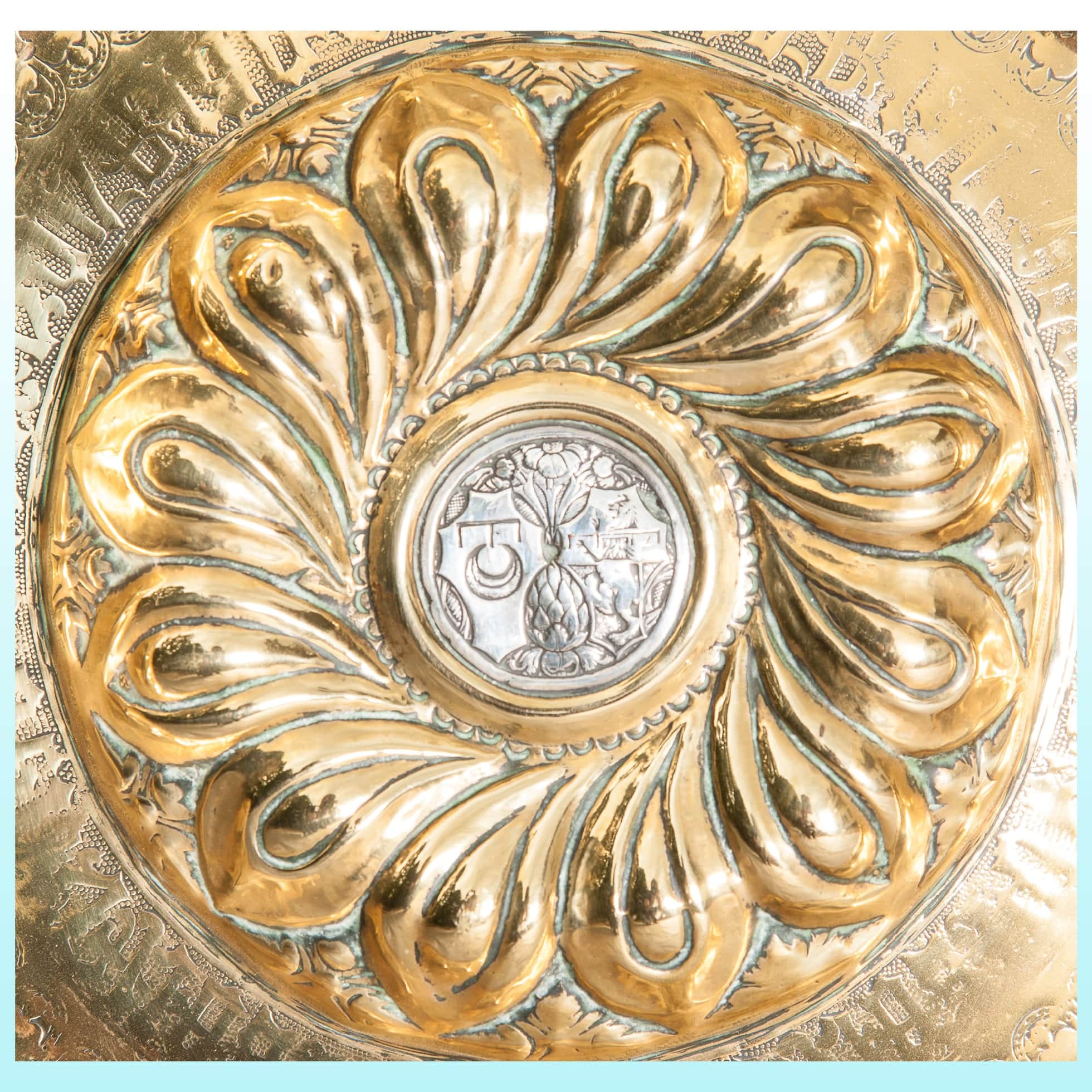 16th century brass alms dish