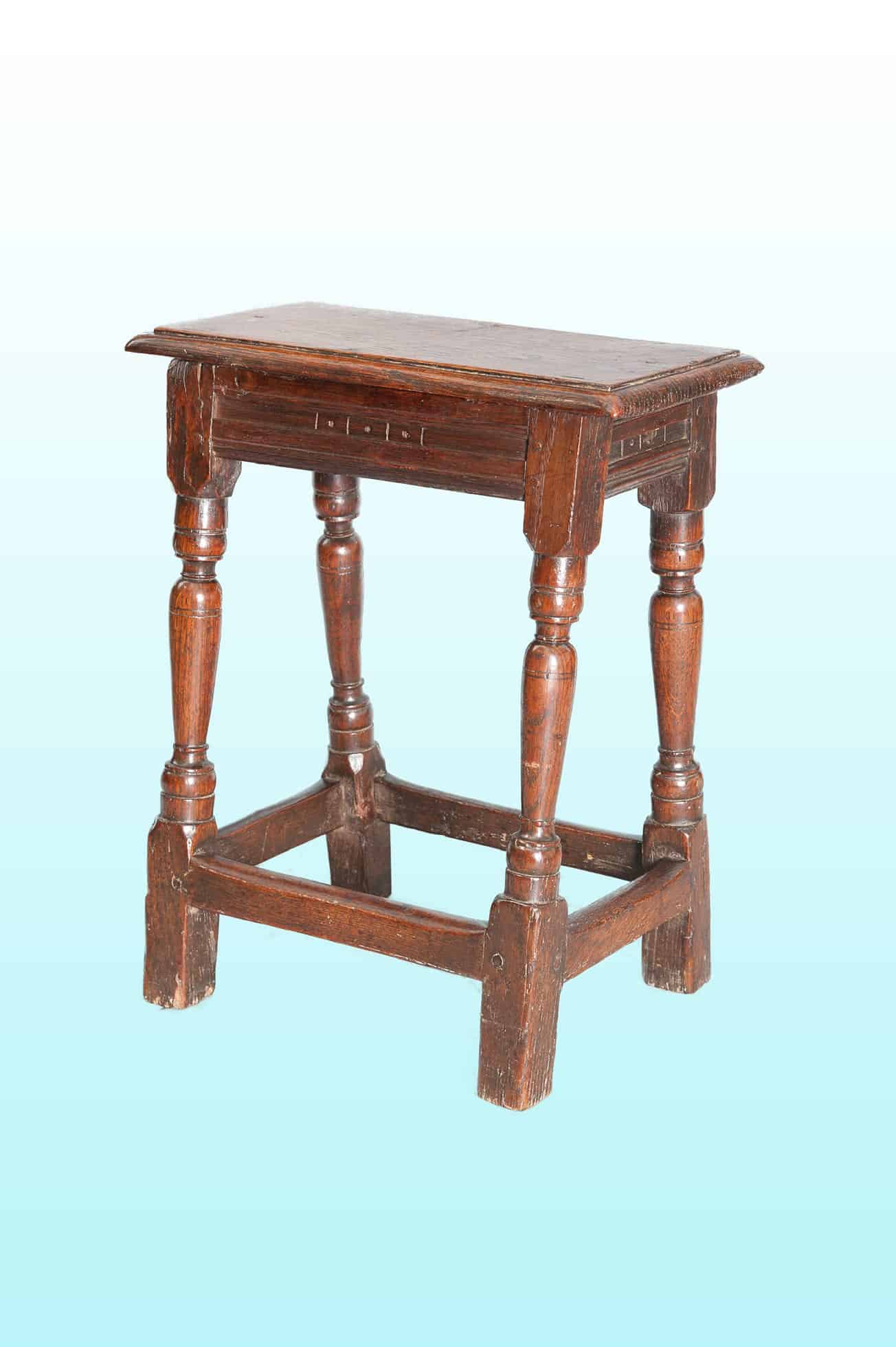 17th century joined oak stool
