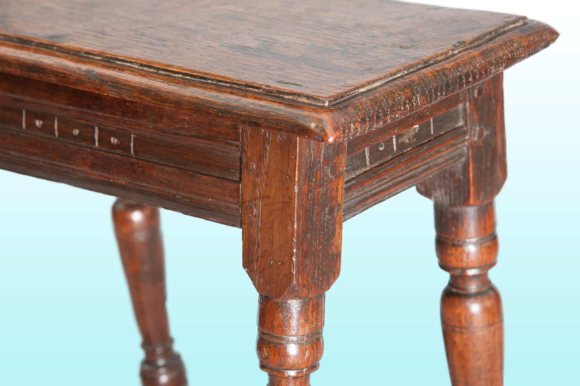 17th century joined oak stool