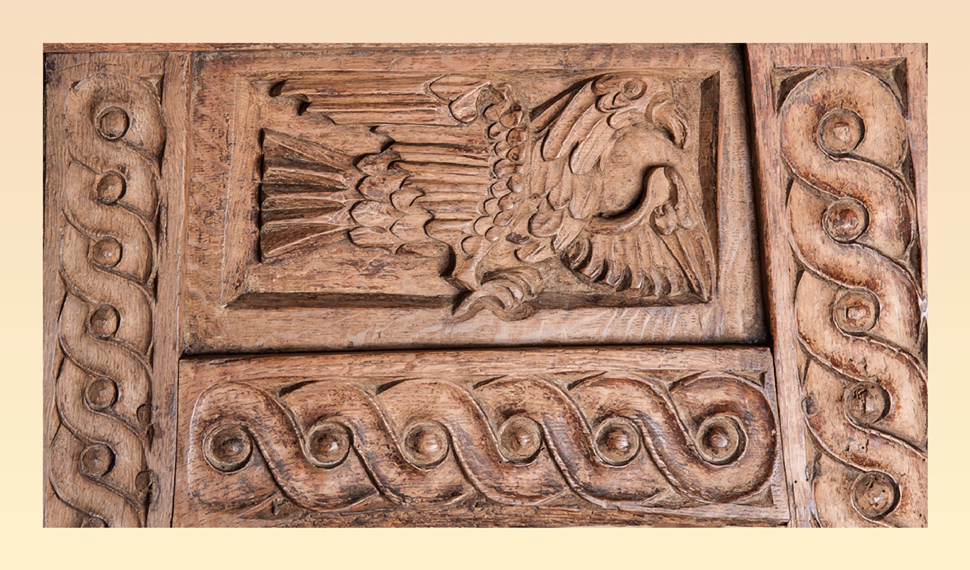 Henry VIII oak carved hutch table