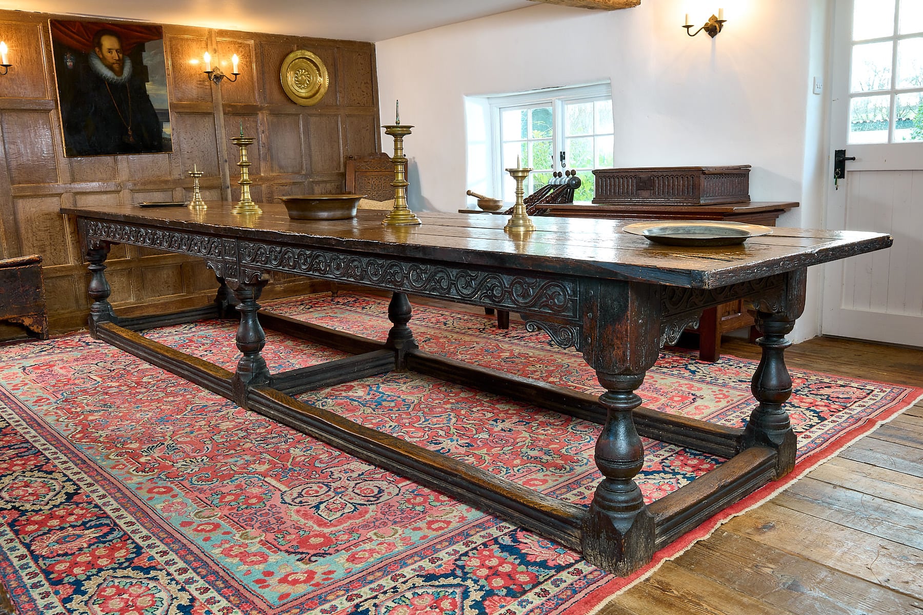 Charles II joined oak long table